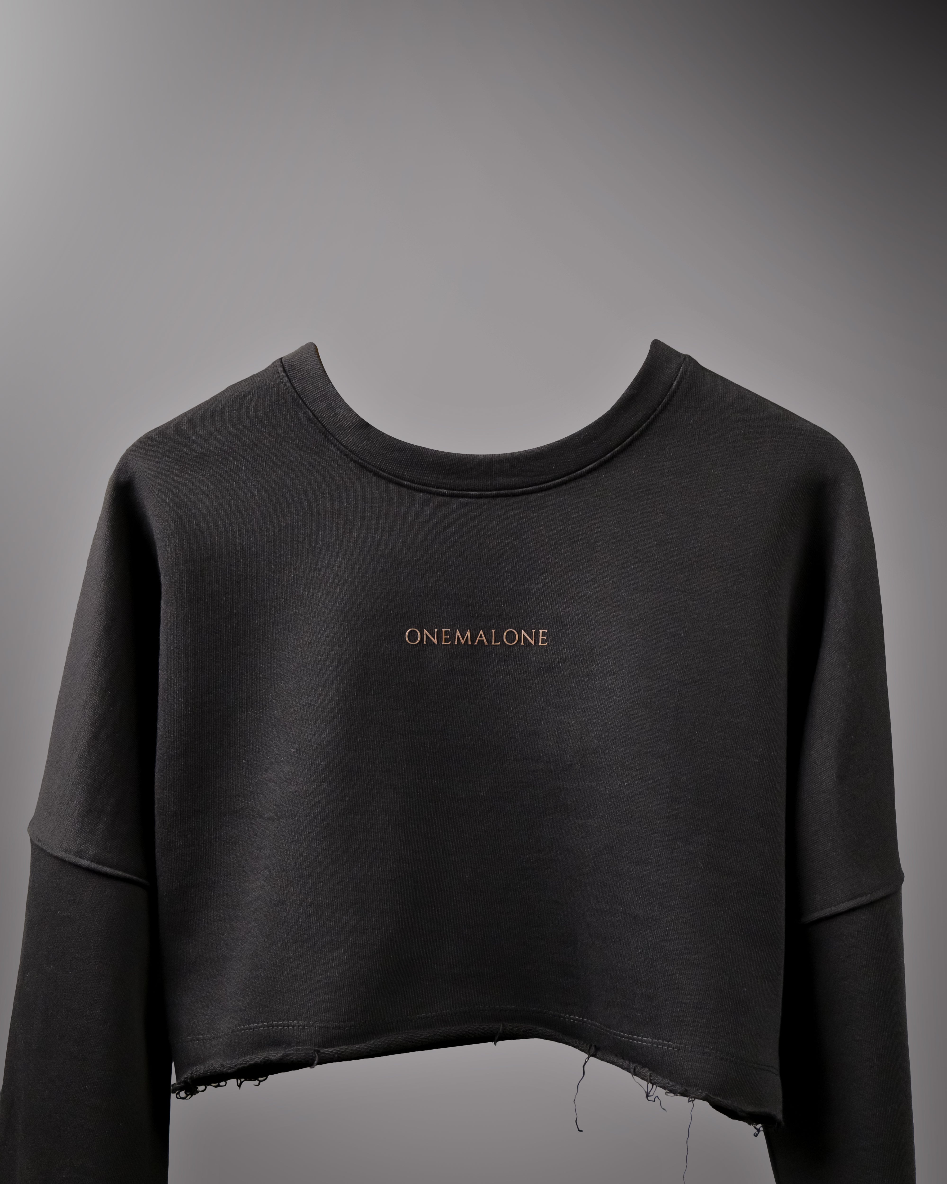 Crop Crew Sweatshirt - Black