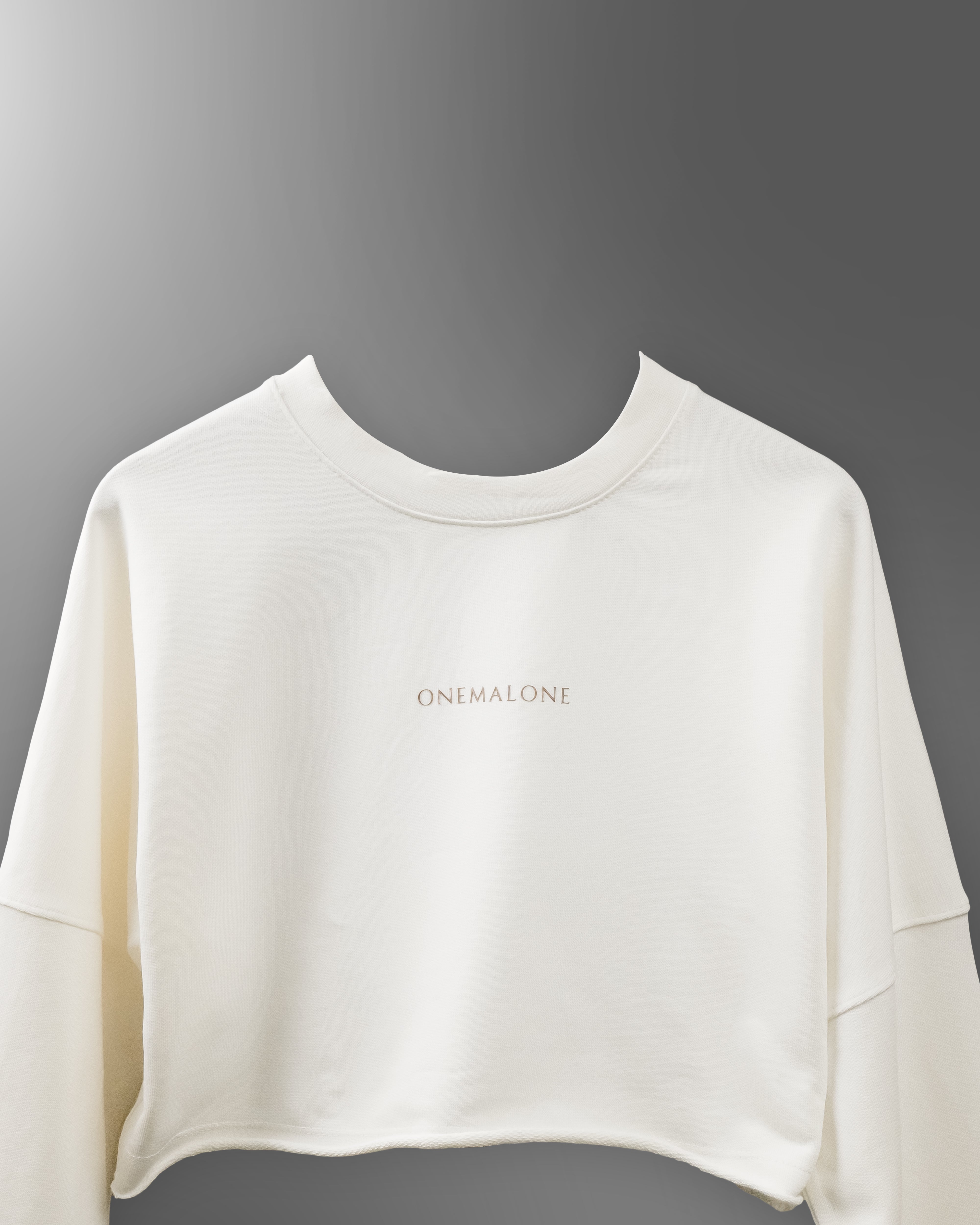 Crop Crew Sweatshirt - White
