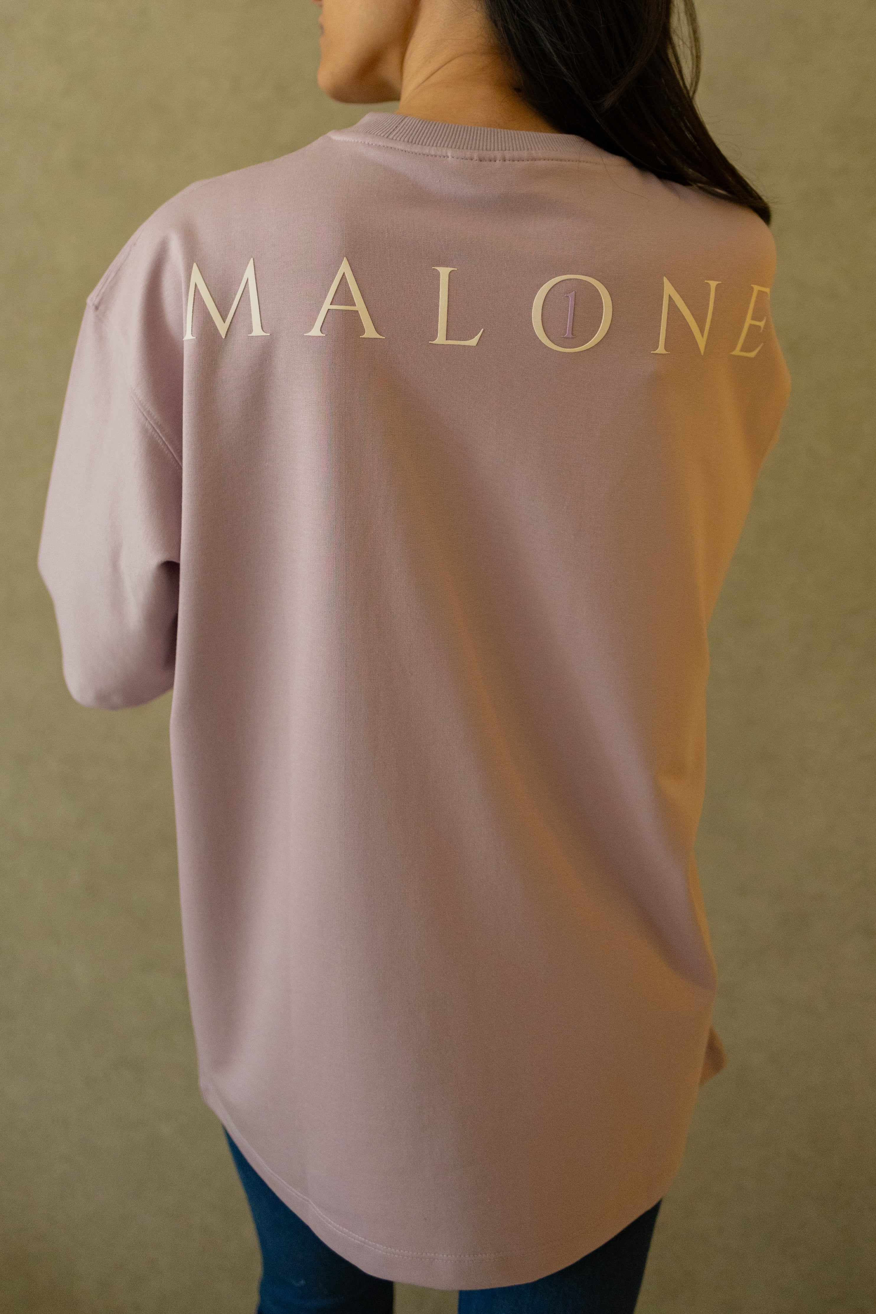 Drop Shoulder Dusty Pink T-shirt - Women