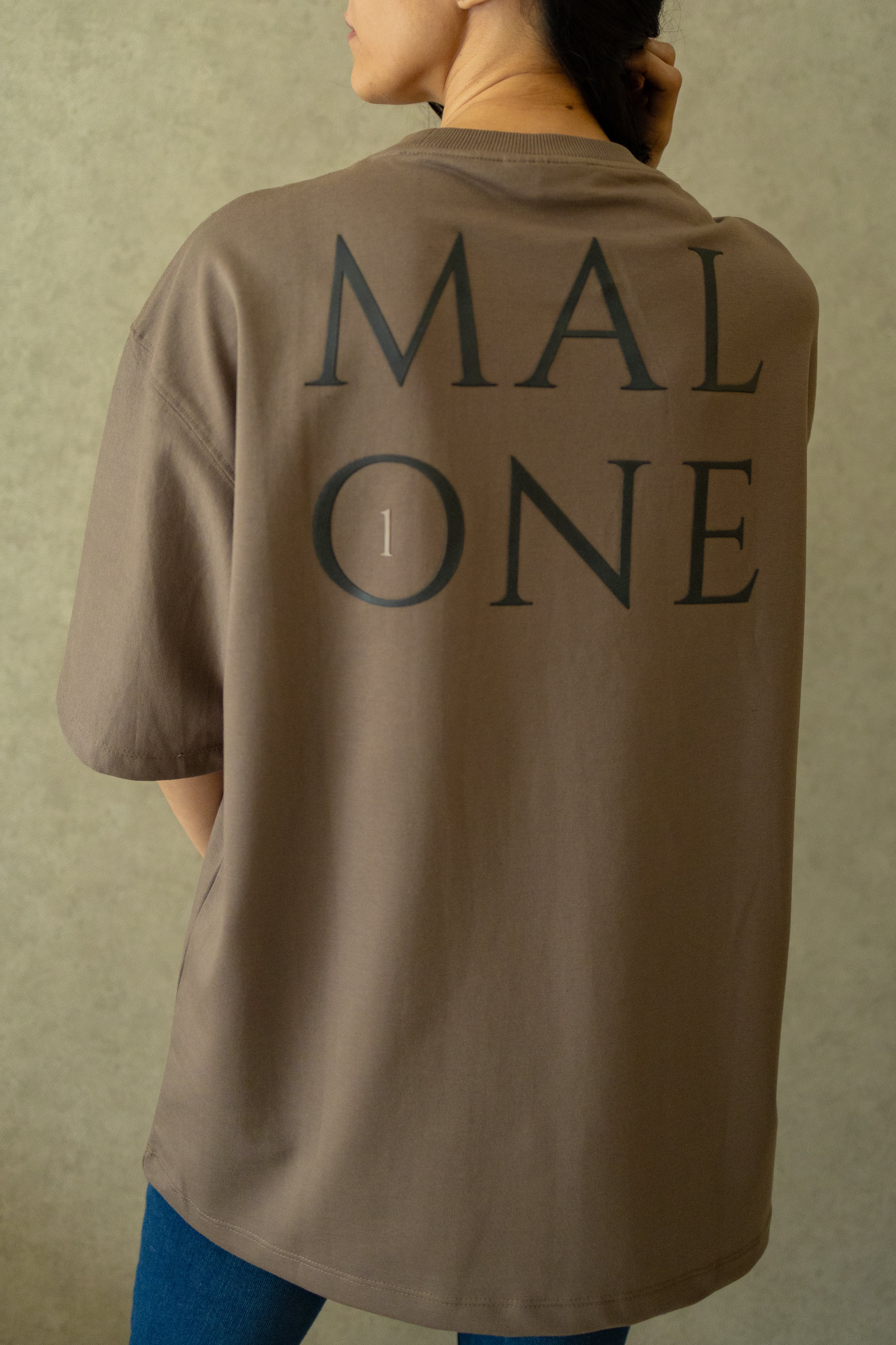 Drop Shoulder Mocha T-shirt - Women