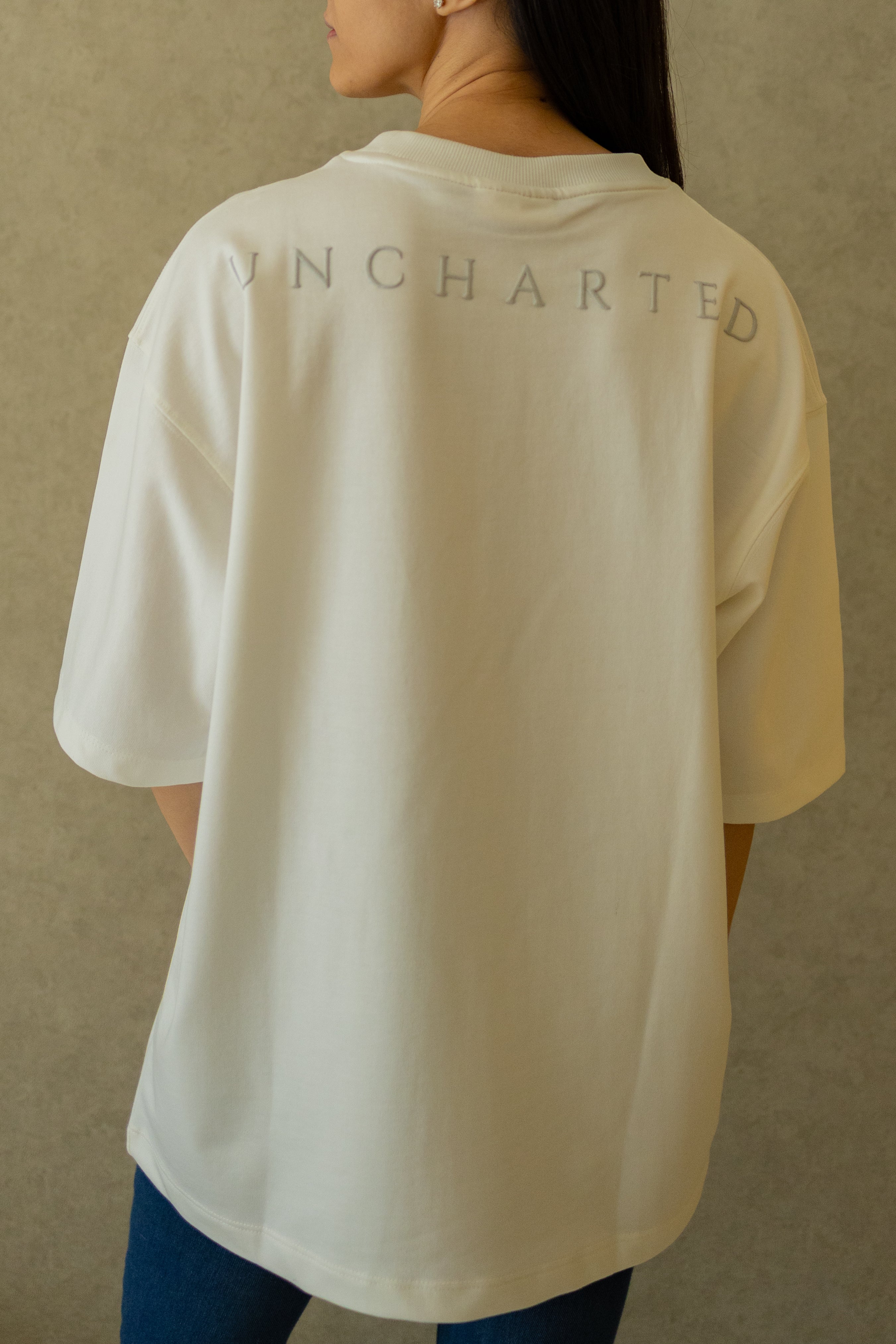 Drop Shoulder Ivory T-shirt - Women