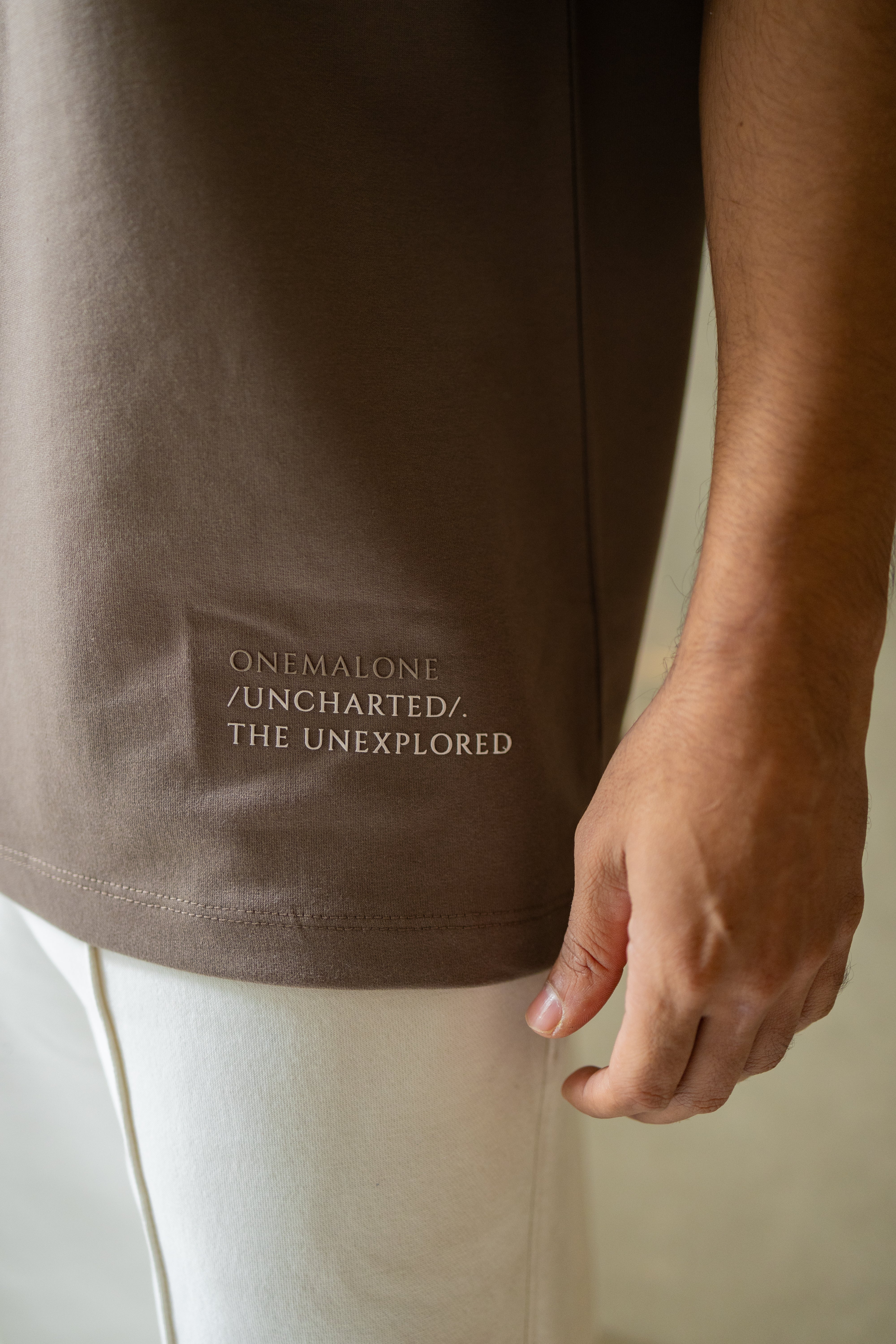 Drop Shoulder Mocha T-shirt