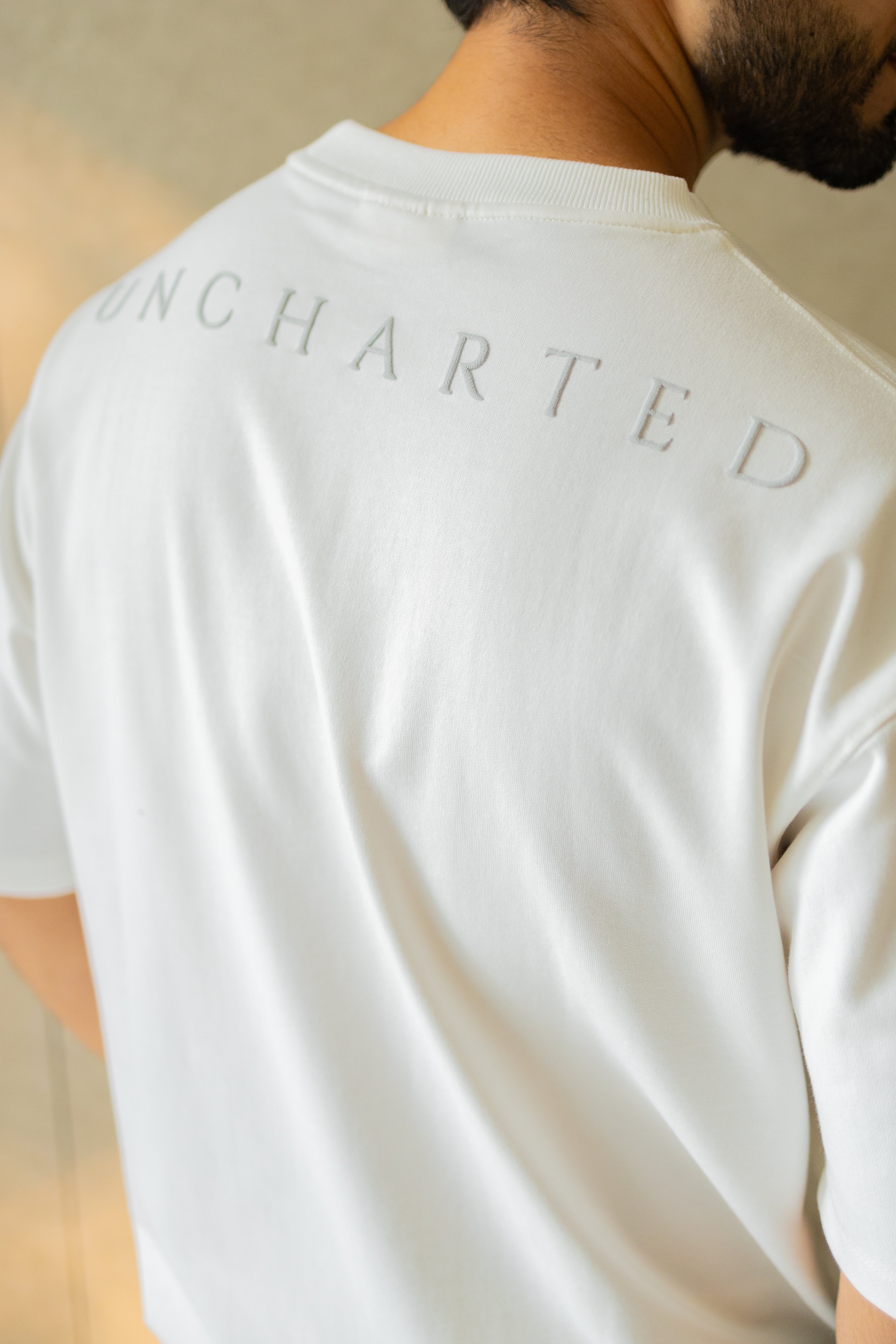 Drop Shoulder Ivory T-shirt