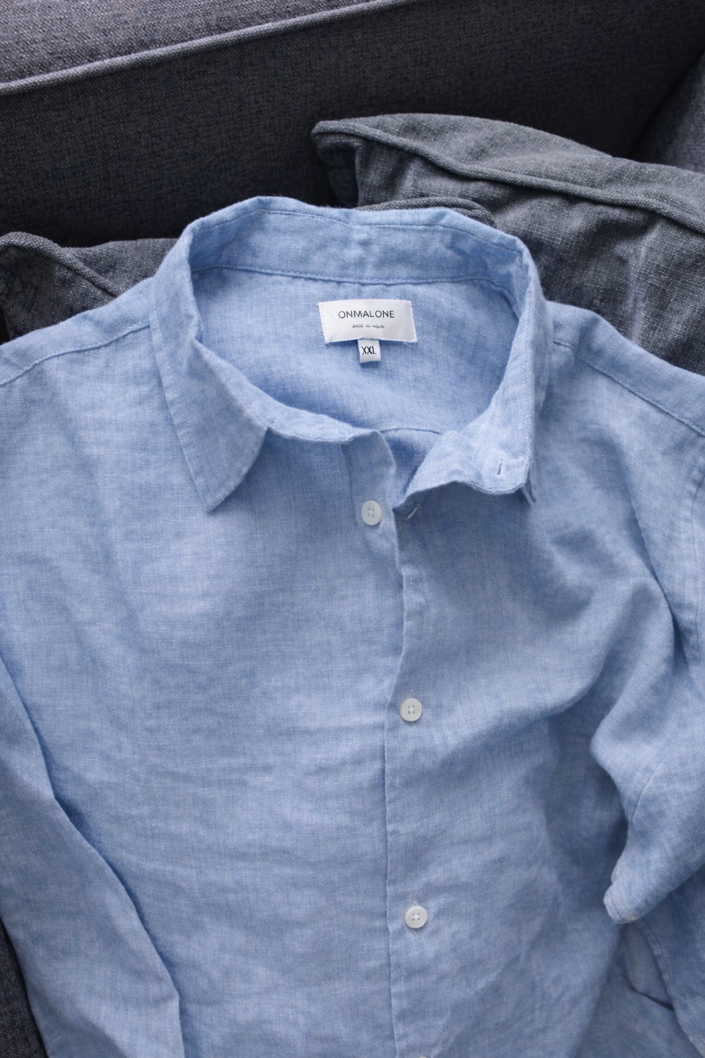 Powder Blue Linen Shirt