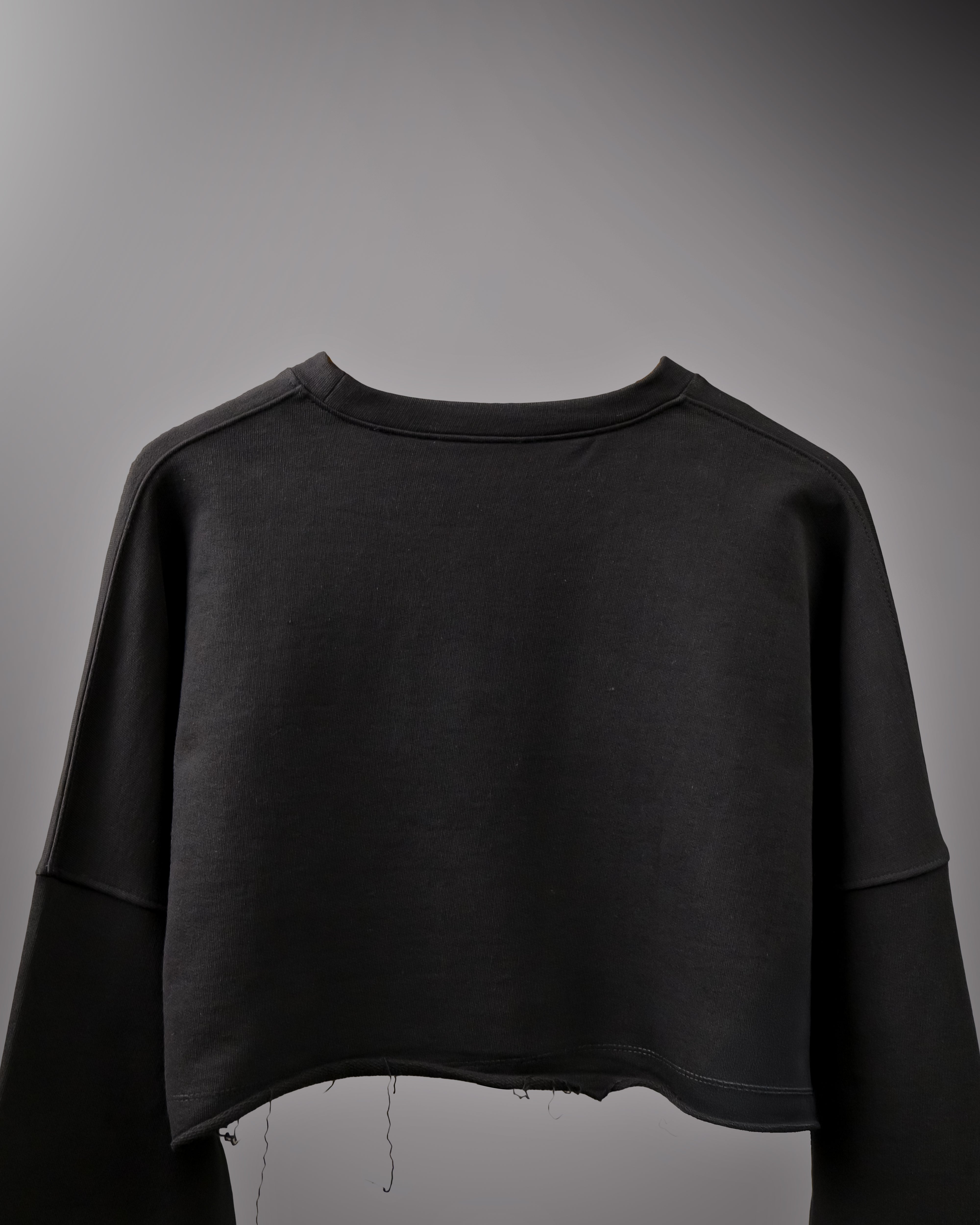 Crop Crew Sweatshirt - Black