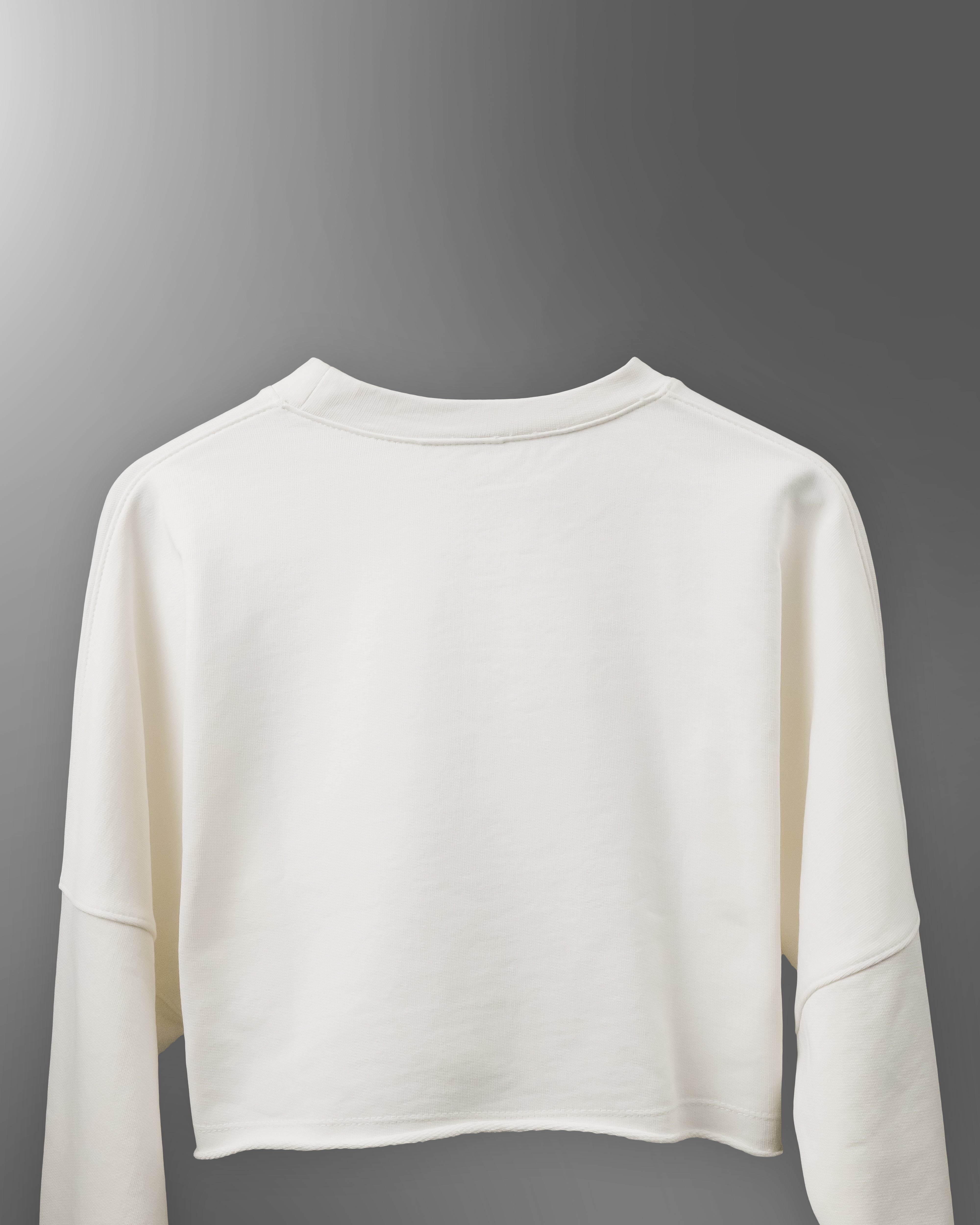 Crop Crew Sweatshirt - White