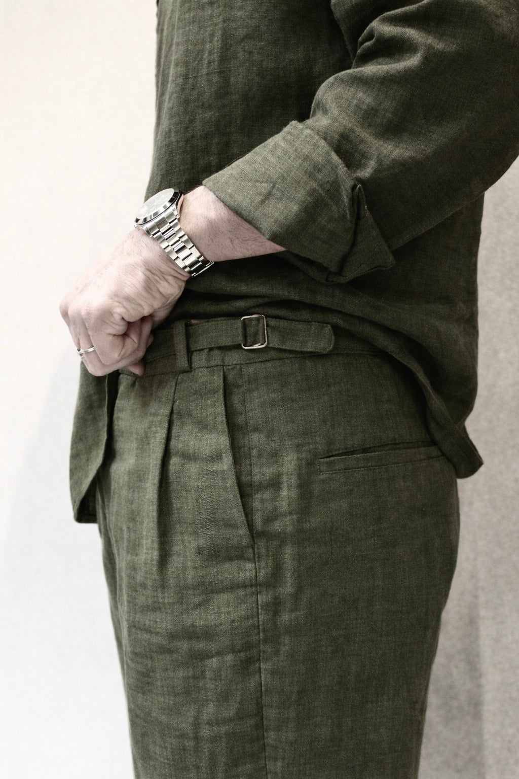 Linen Coord Set - Green