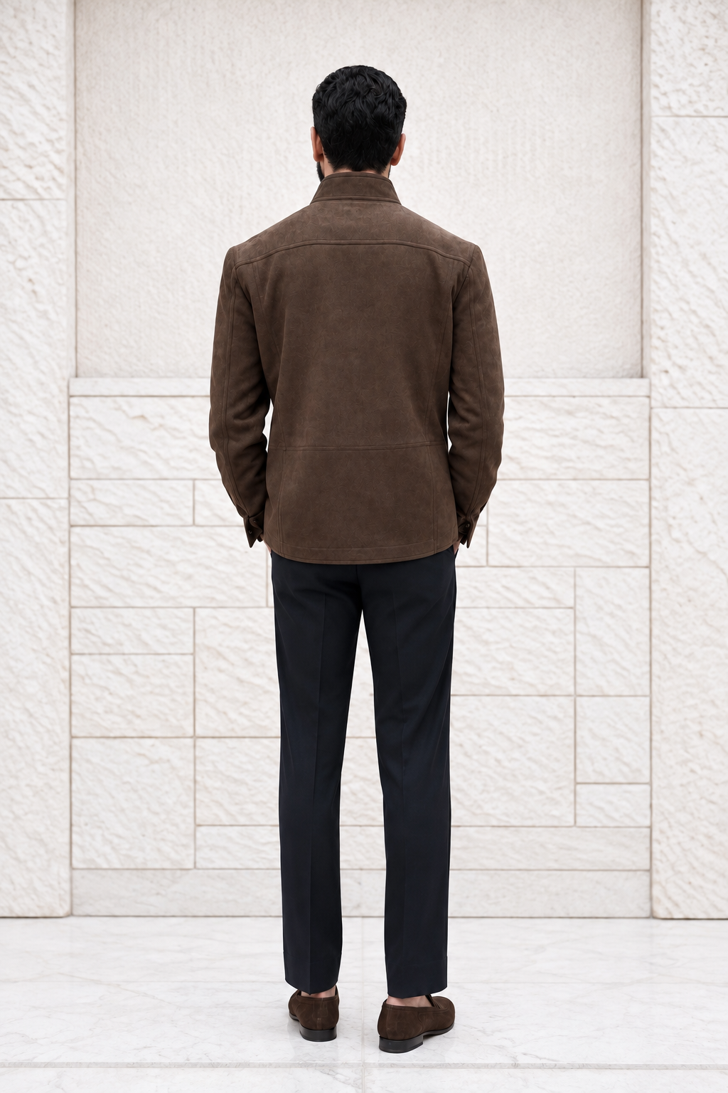 Suede SAFARI JACKET - Brown