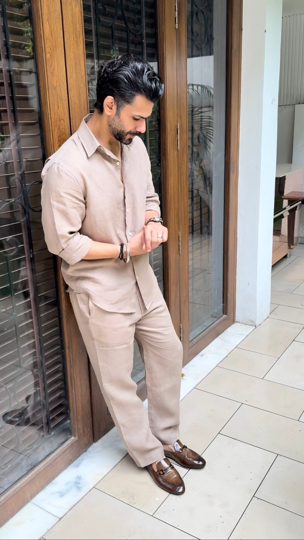 Linen Beige Pants