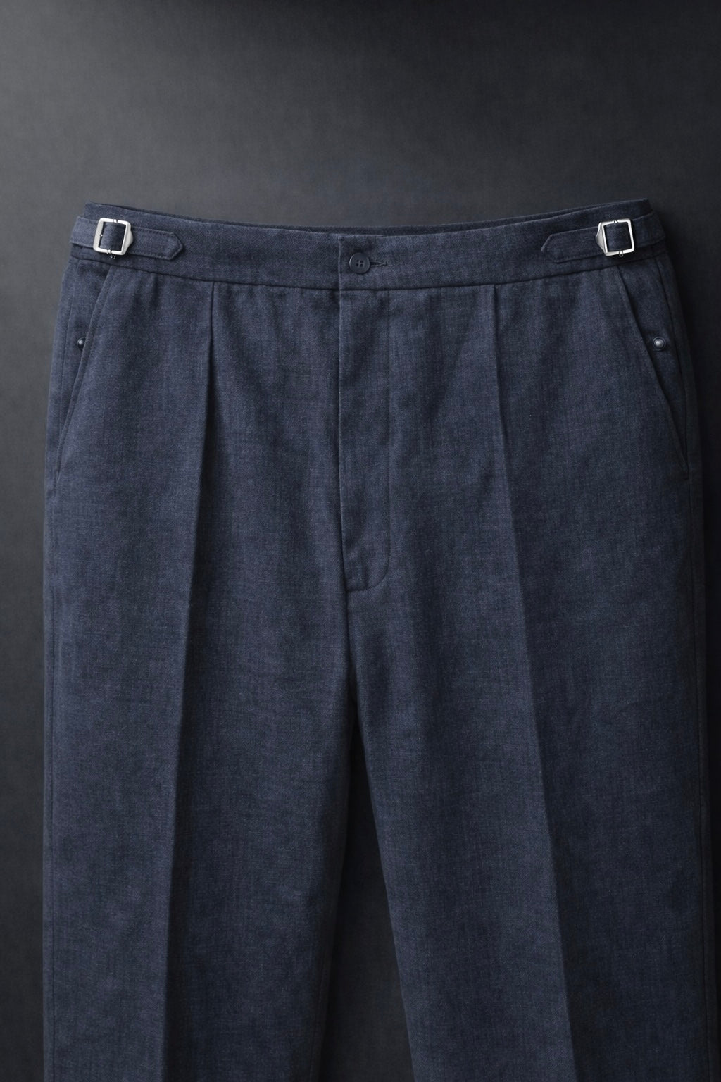 Linen Navy Blue Pants