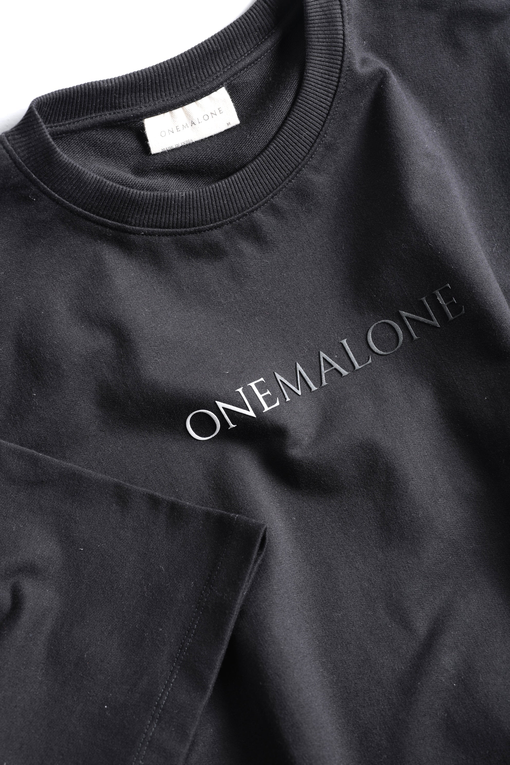 Drop Shoulder Black T-shirt