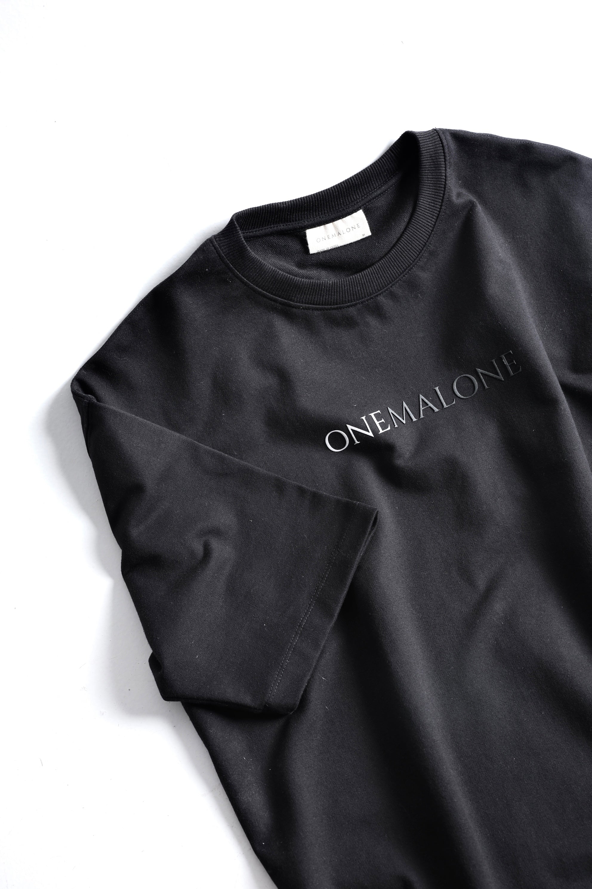 Drop Shoulder Black T-shirt