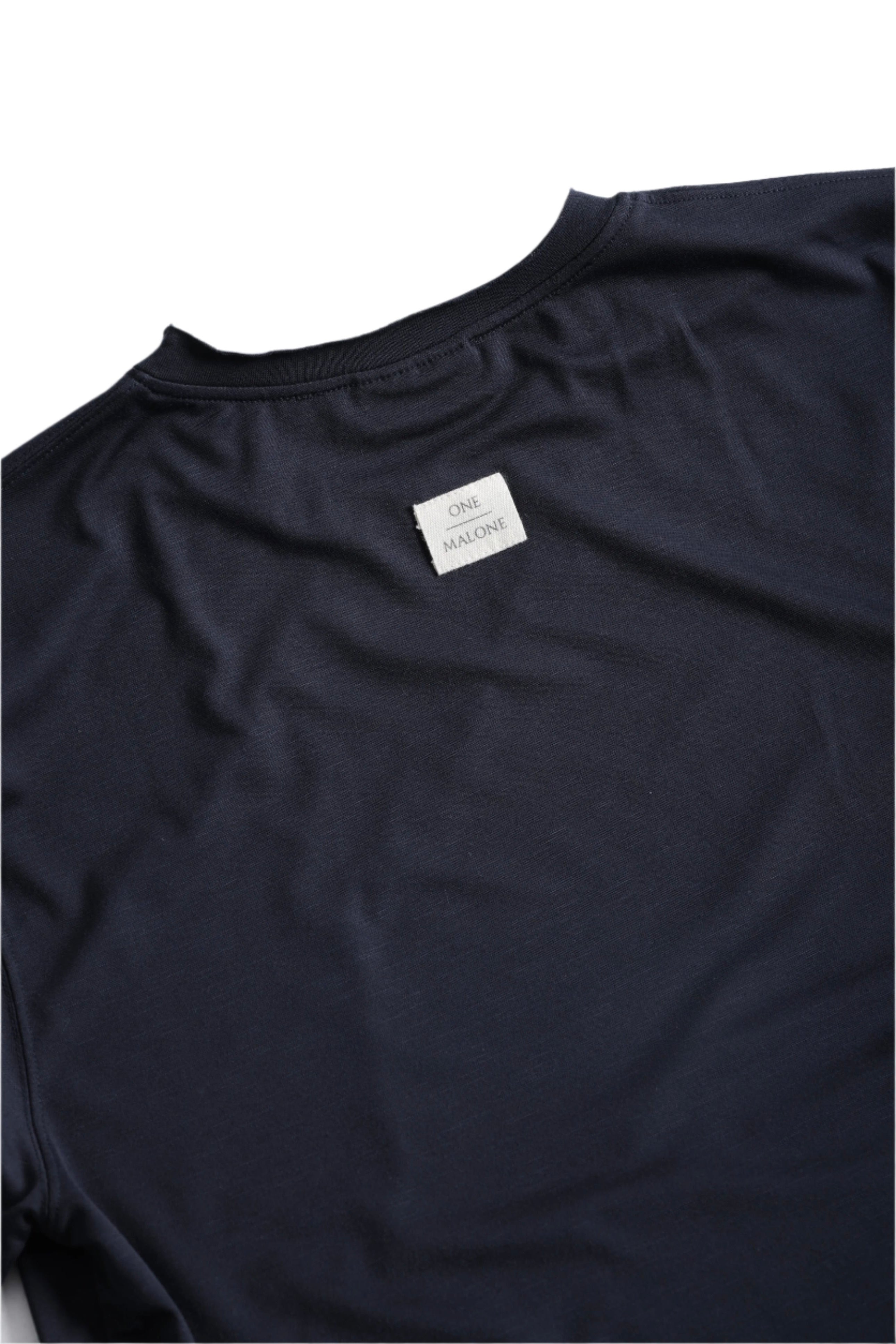 SLUB CREW NECK T-Shirt - Navy Blue