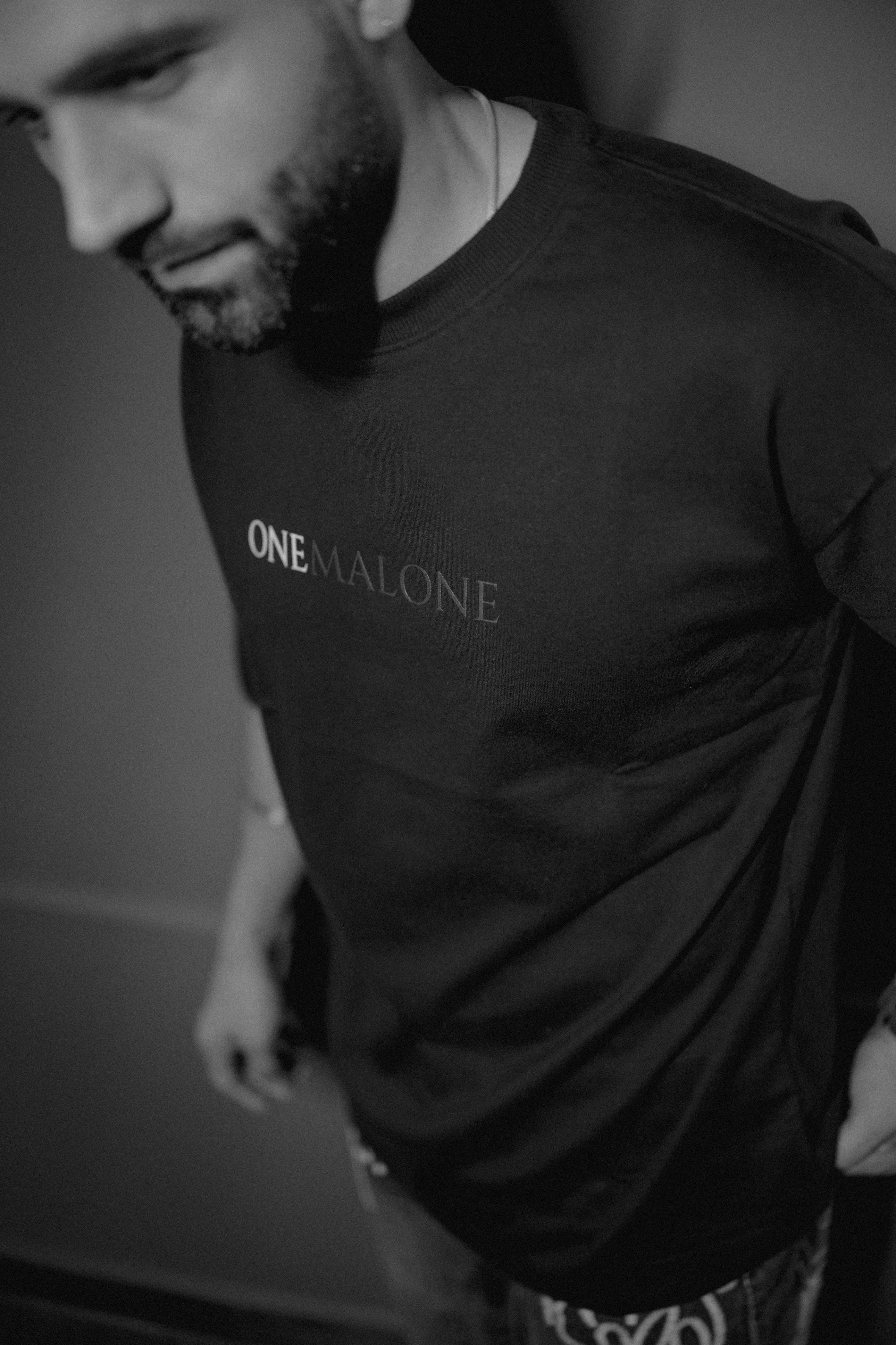 Drop Shoulder Black T-shirt