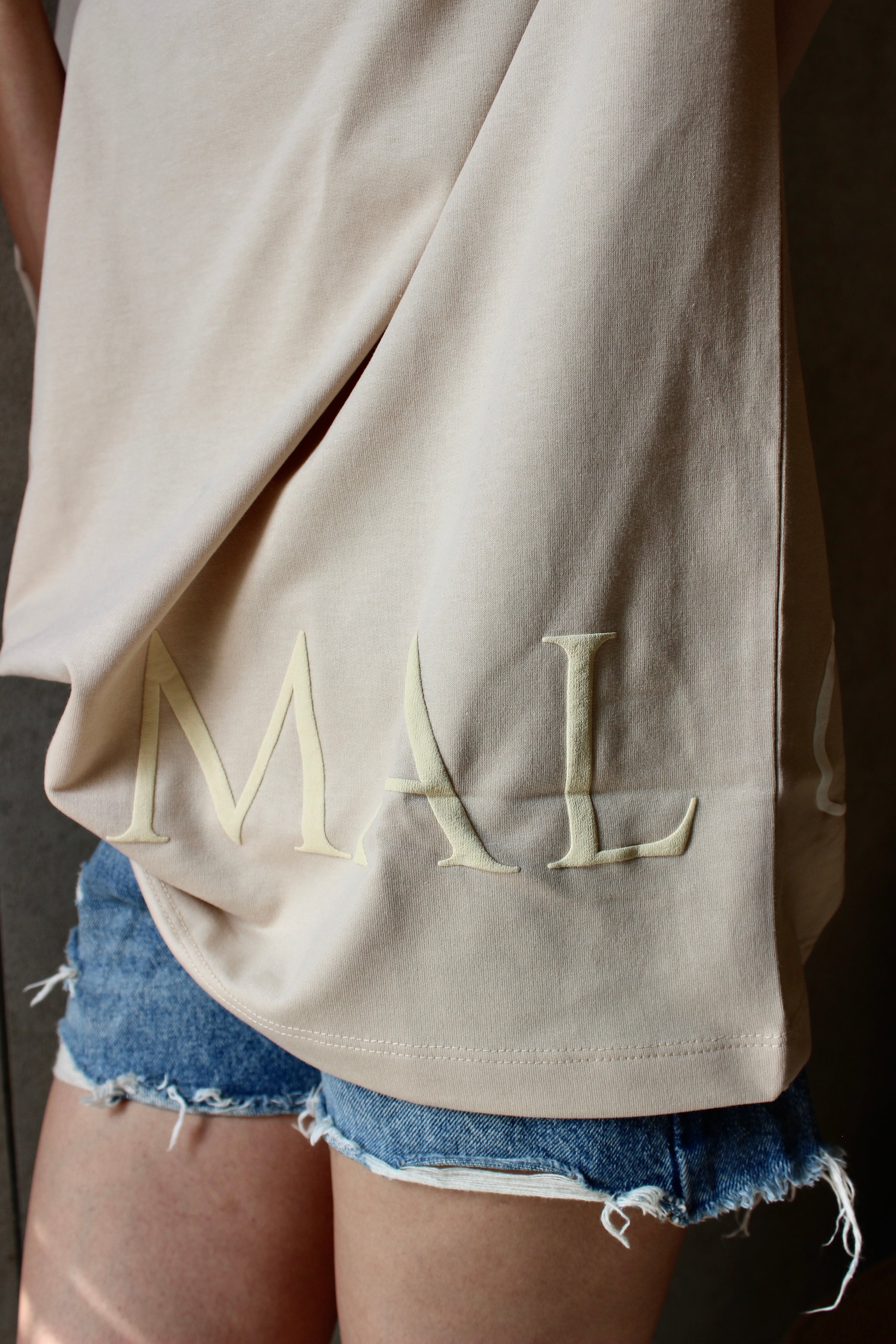 Drop Shoulder Beige - shirt - Women