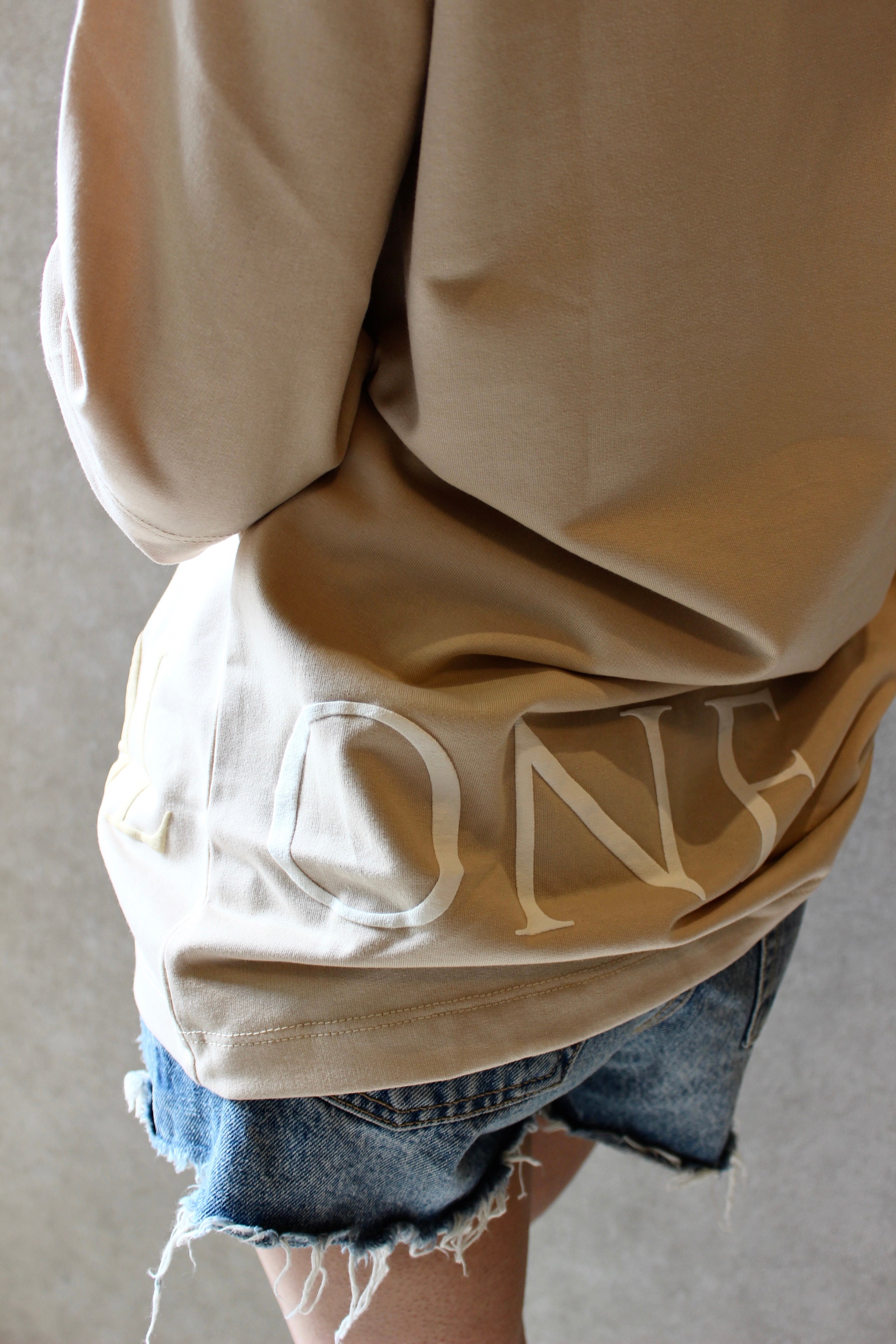 Drop Shoulder Beige - shirt - Women