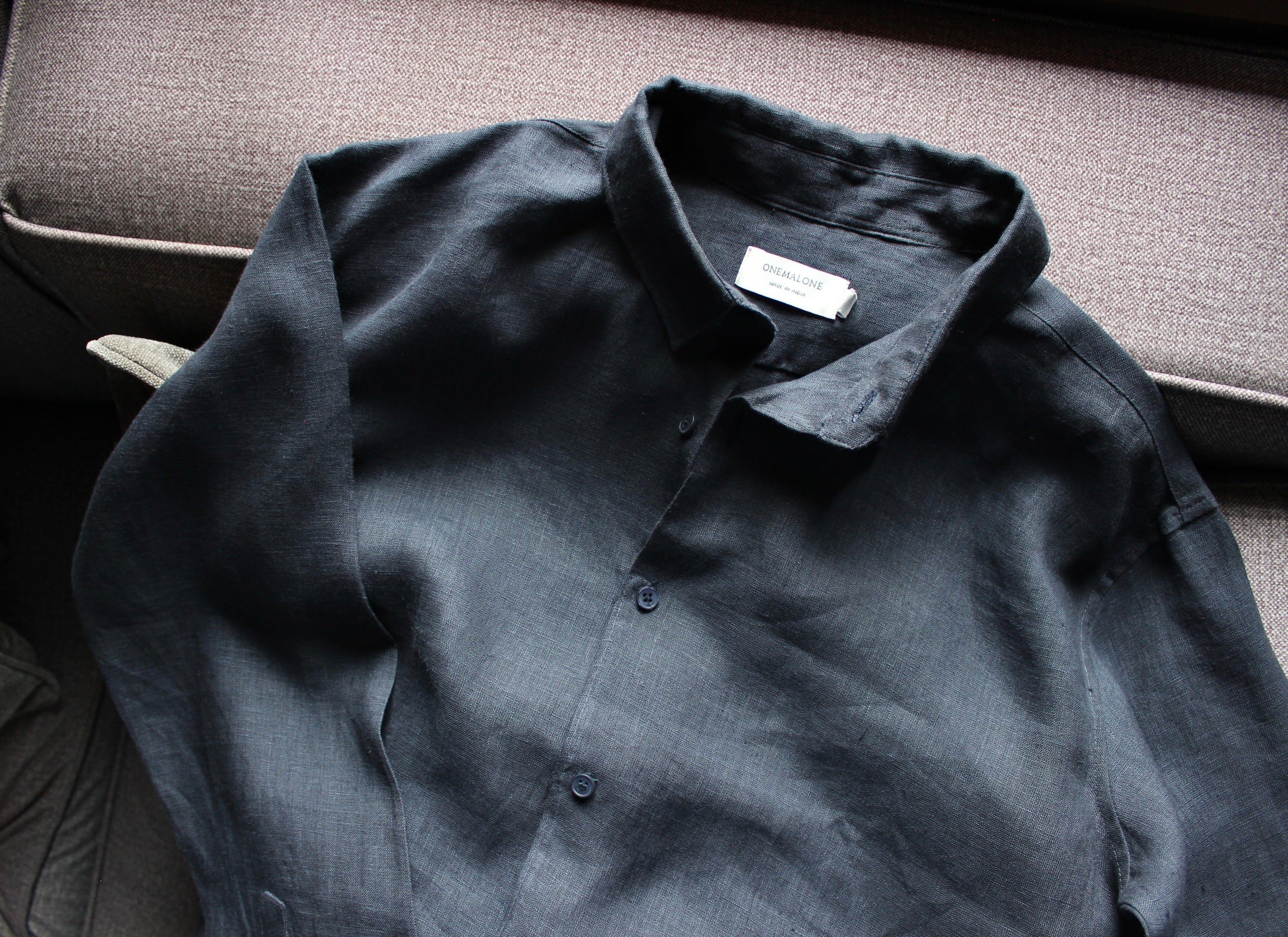 Linen Coord Set - Navy Blue