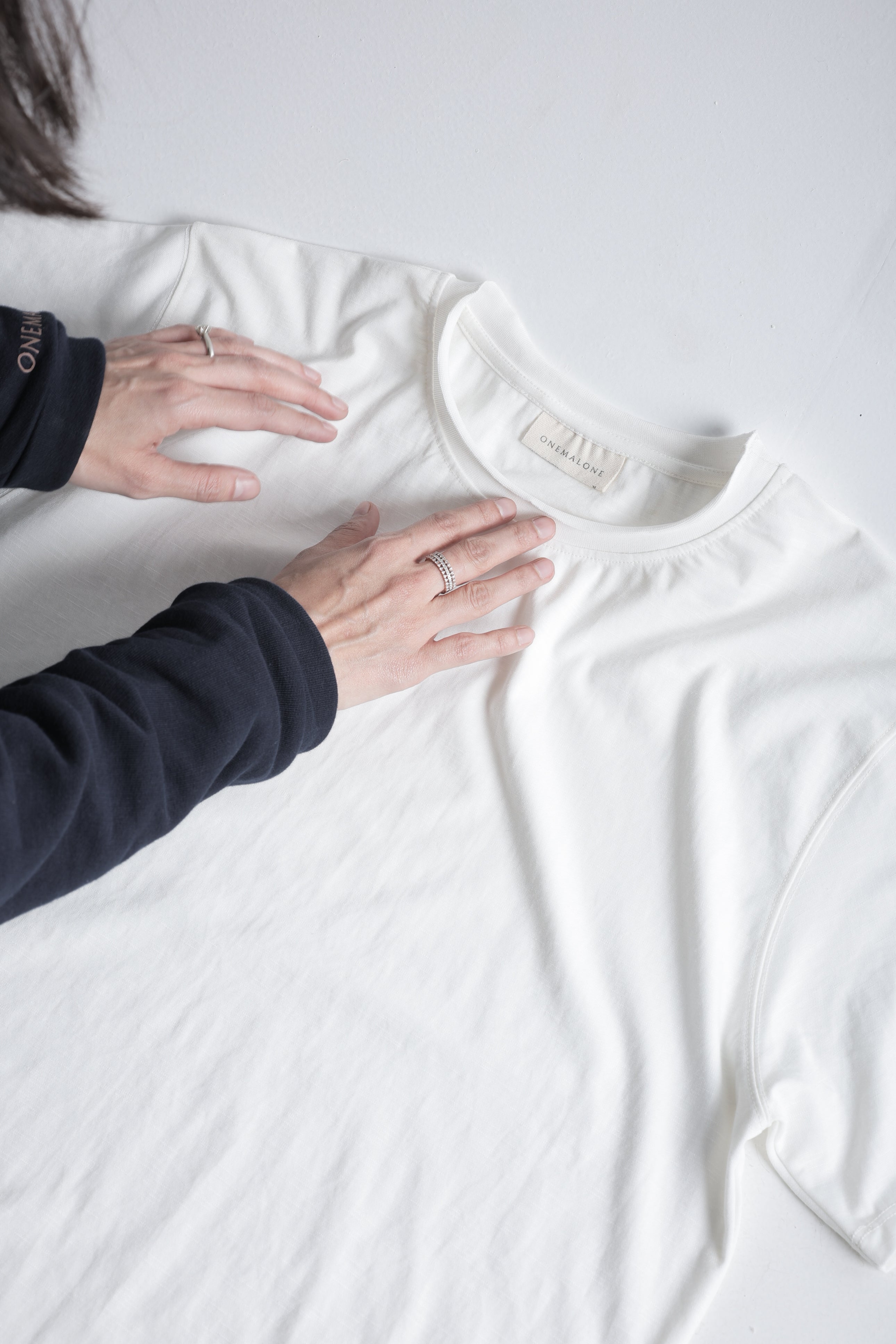 SLUB CREW NECK T-Shirt - White
