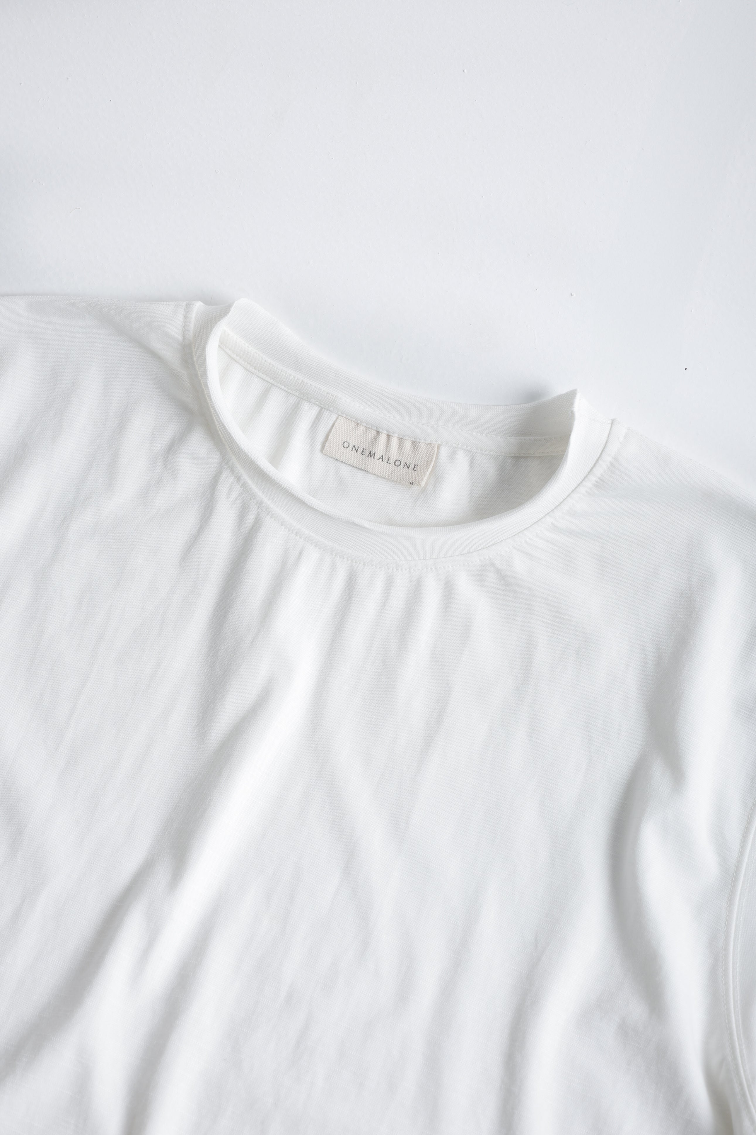 SLUB CREW NECK T-Shirt - White