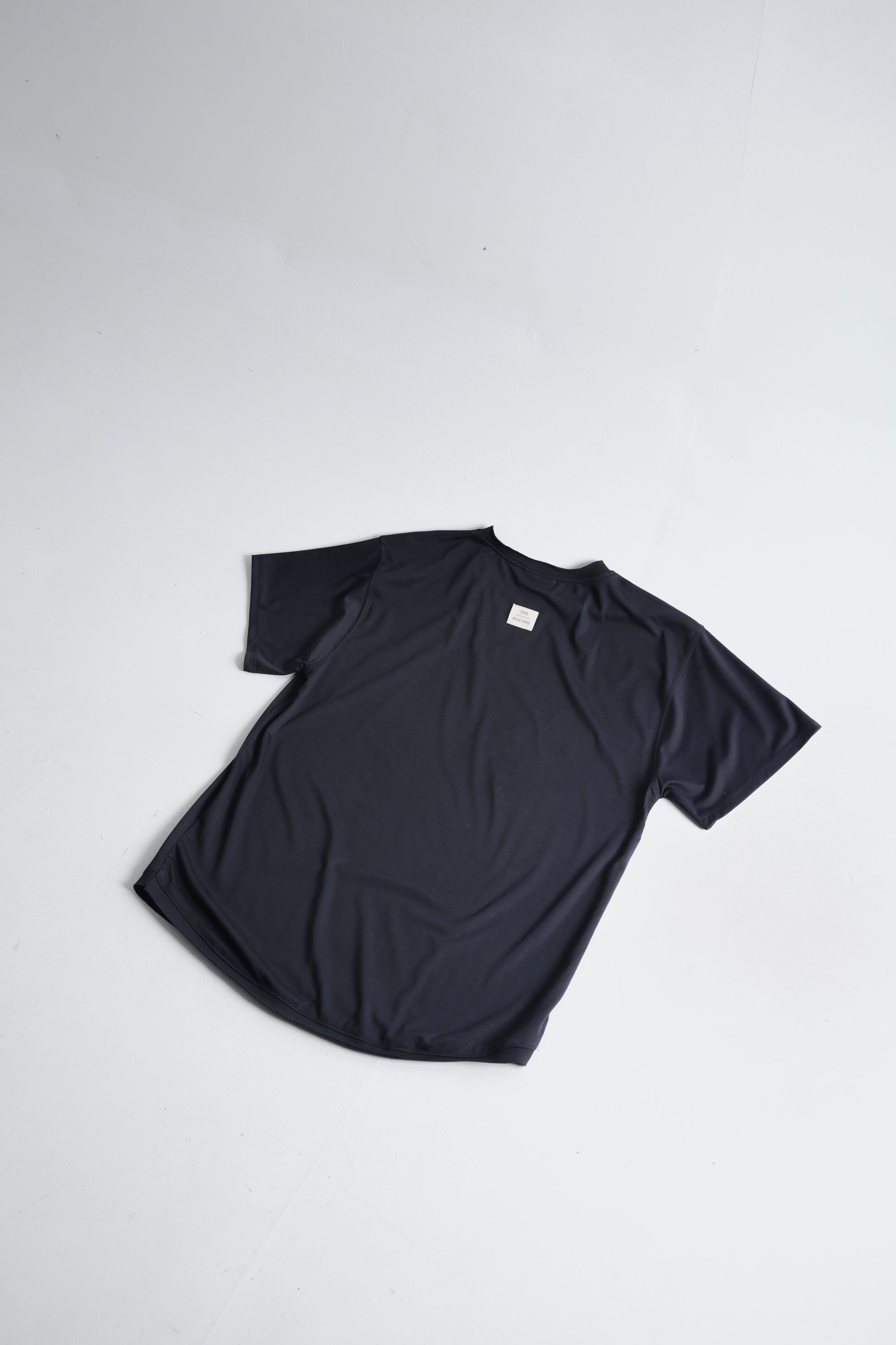 SLUB CREW NECK T-Shirt - Navy Blue