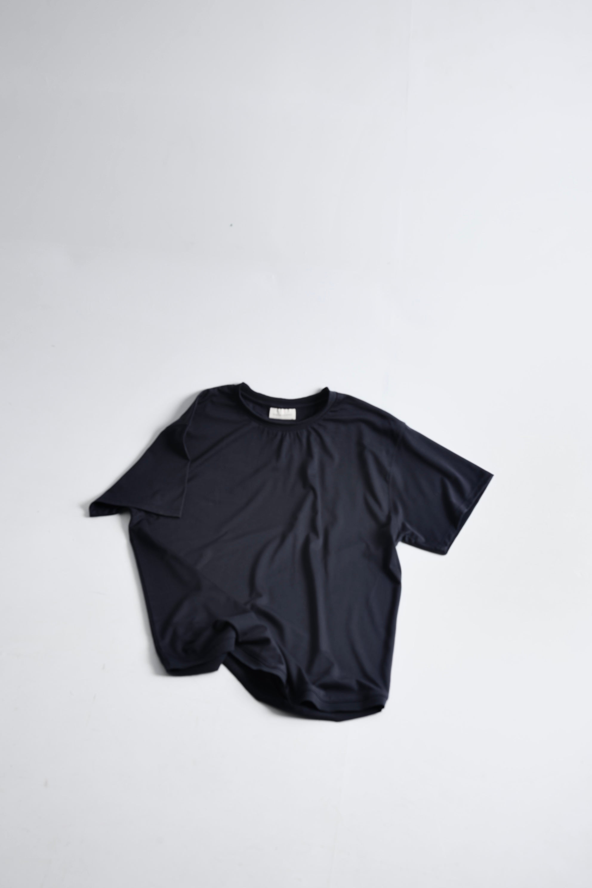 SLUB CREW NECK T-Shirt - Navy Blue