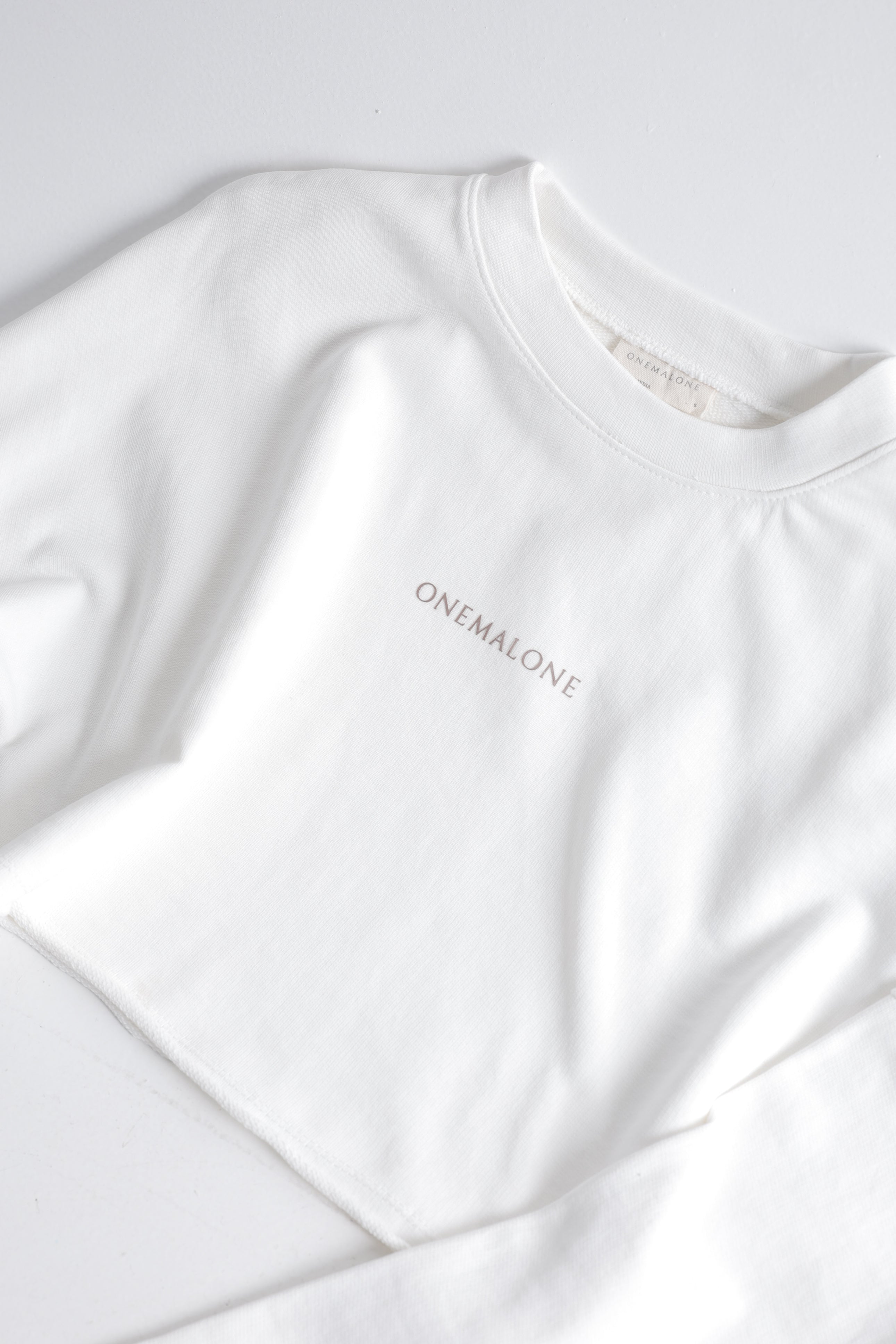 Crop Crew Sweatshirt - White