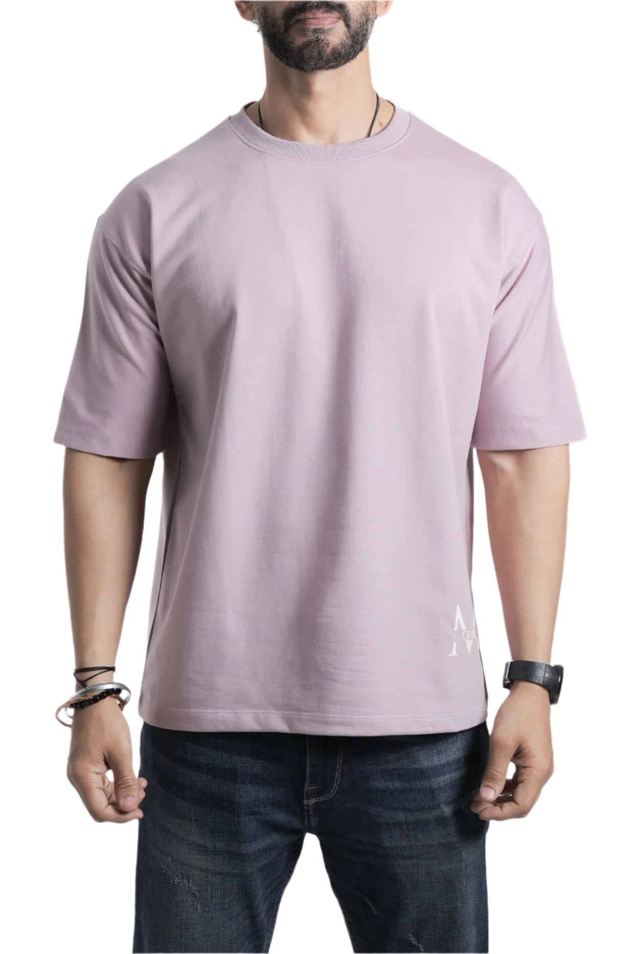 Drop Shoulder Dusty Pink T-shirt