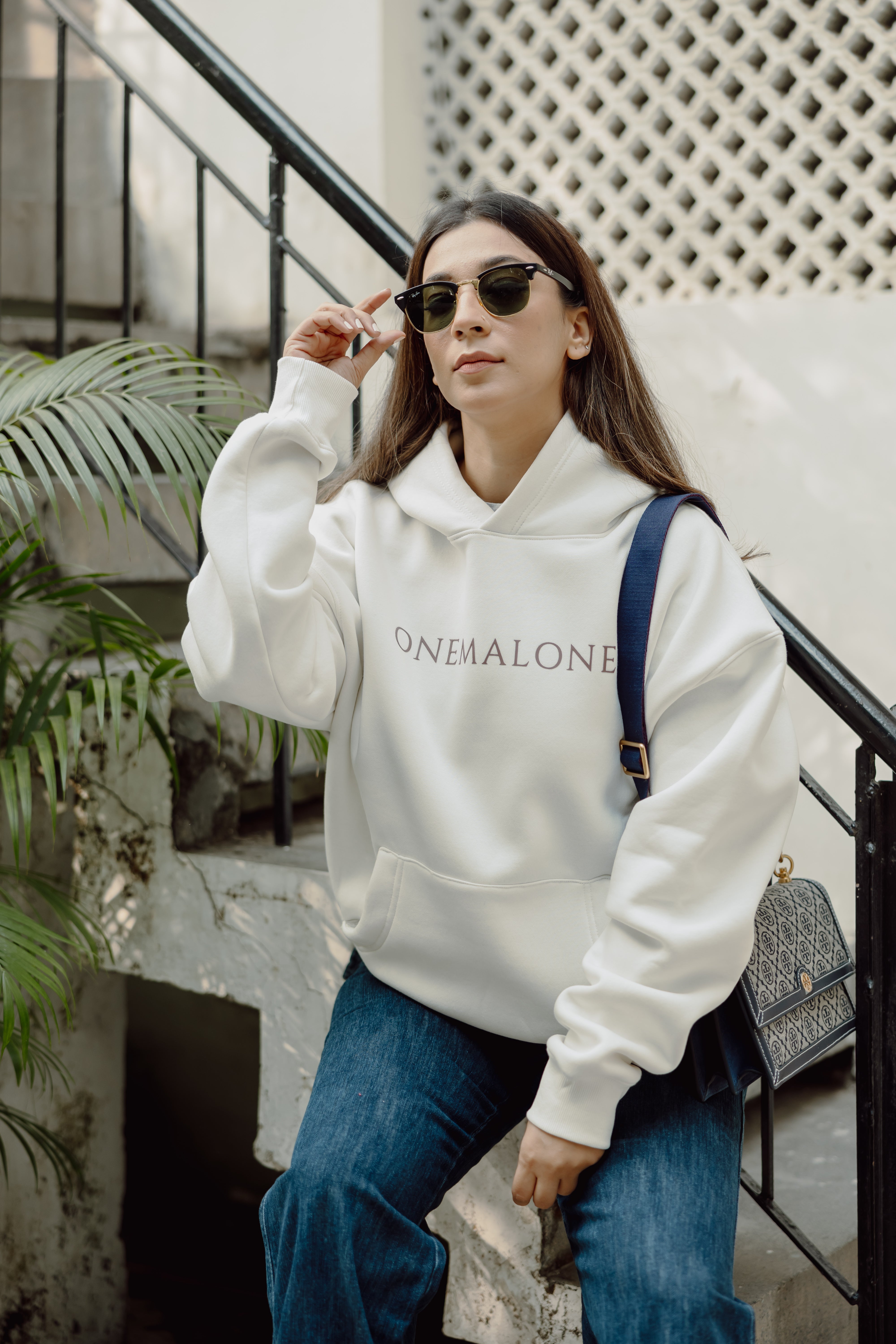 Hoodie - Off White for Women