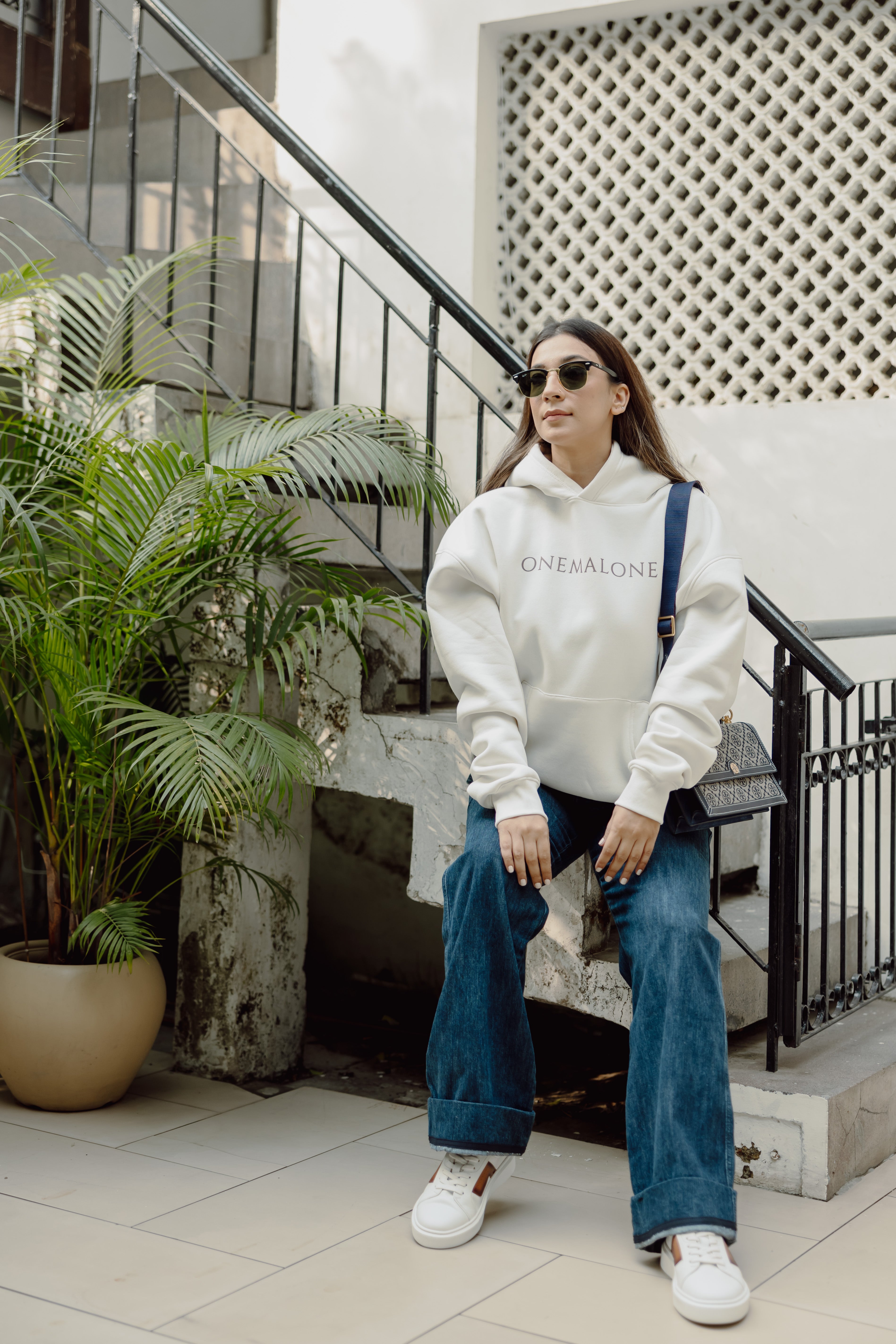 Hoodie - Off White for Women