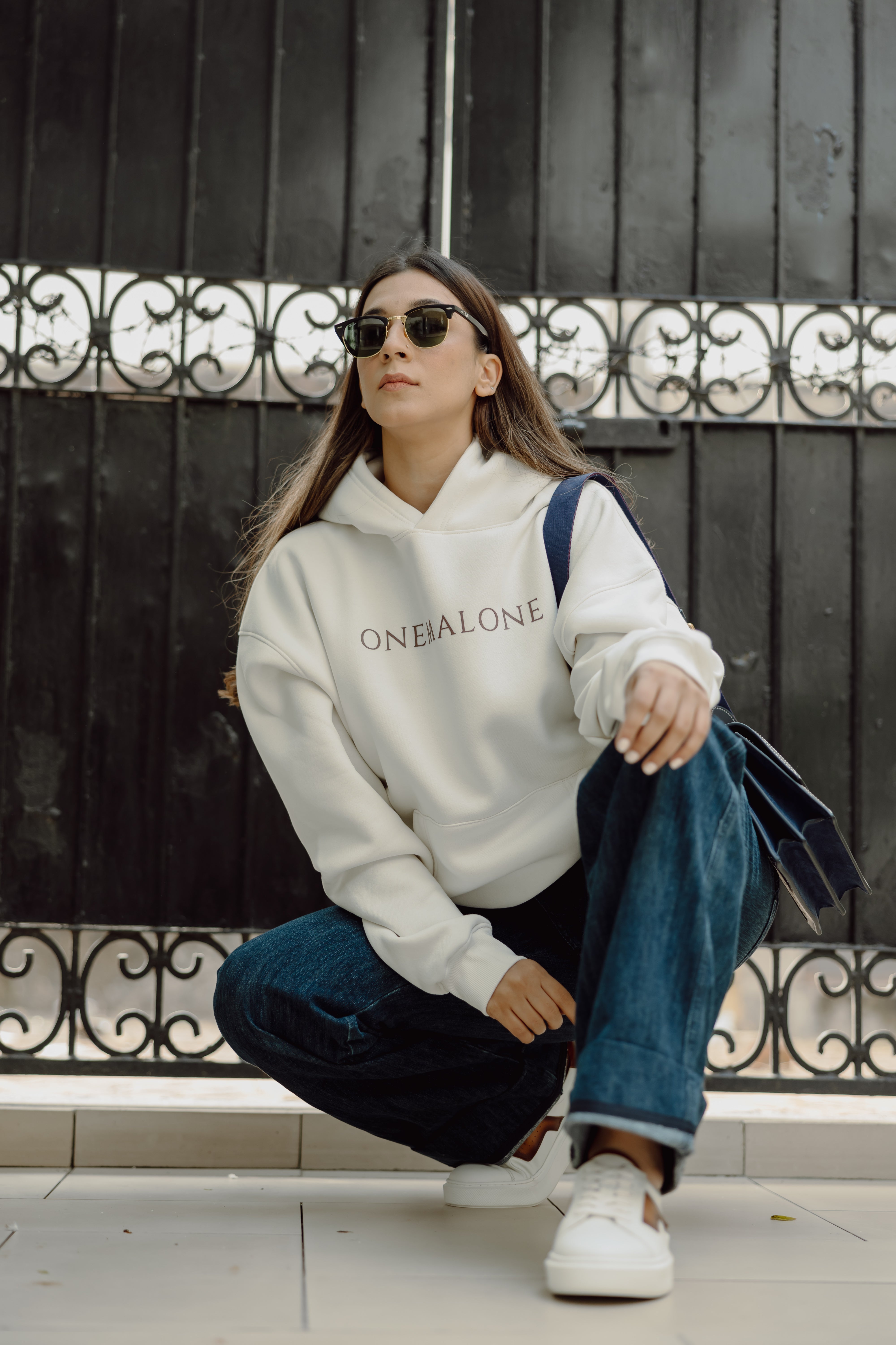 Hoodie - Off White for Women