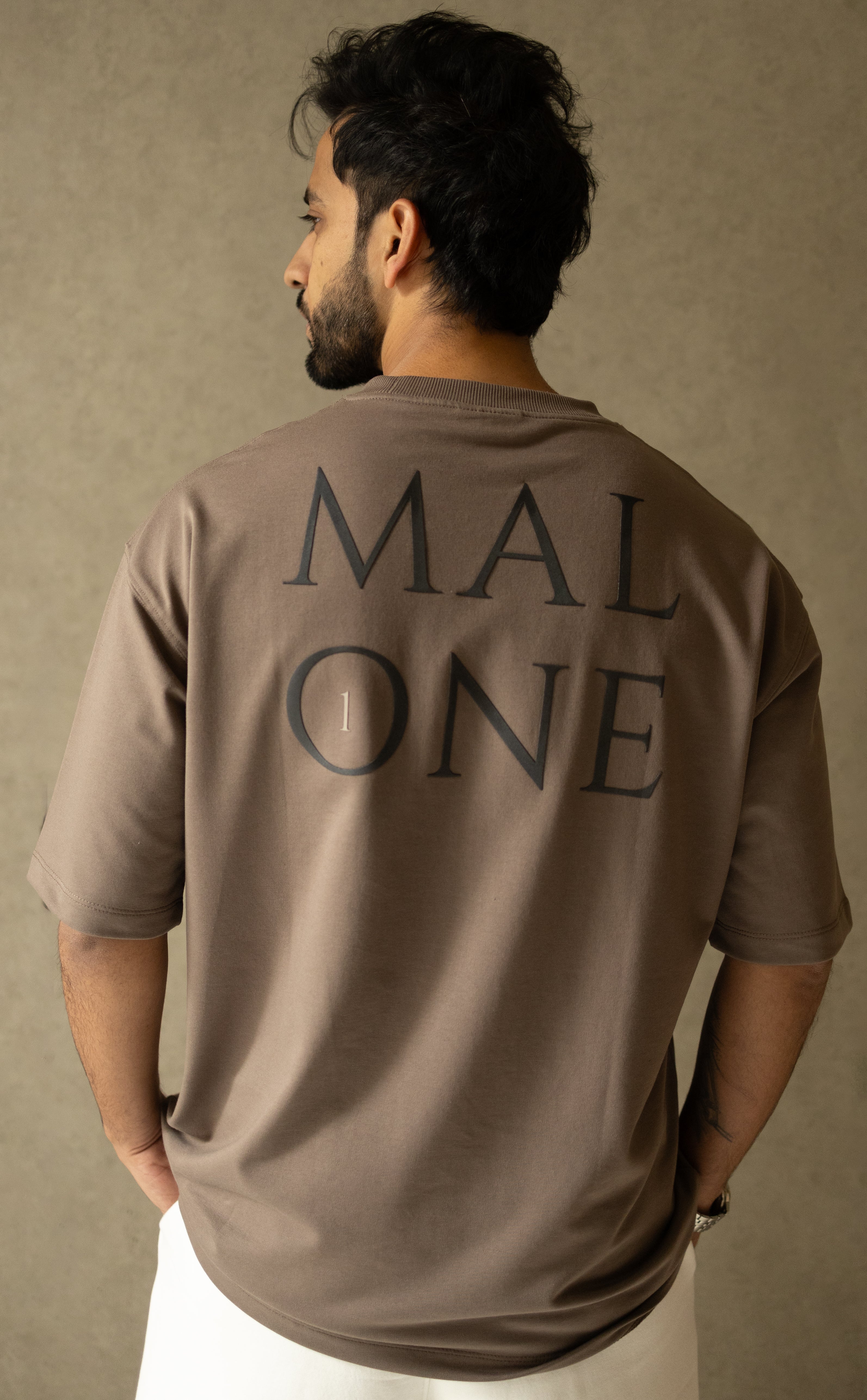 Drop Shoulder Mocha T-shirt