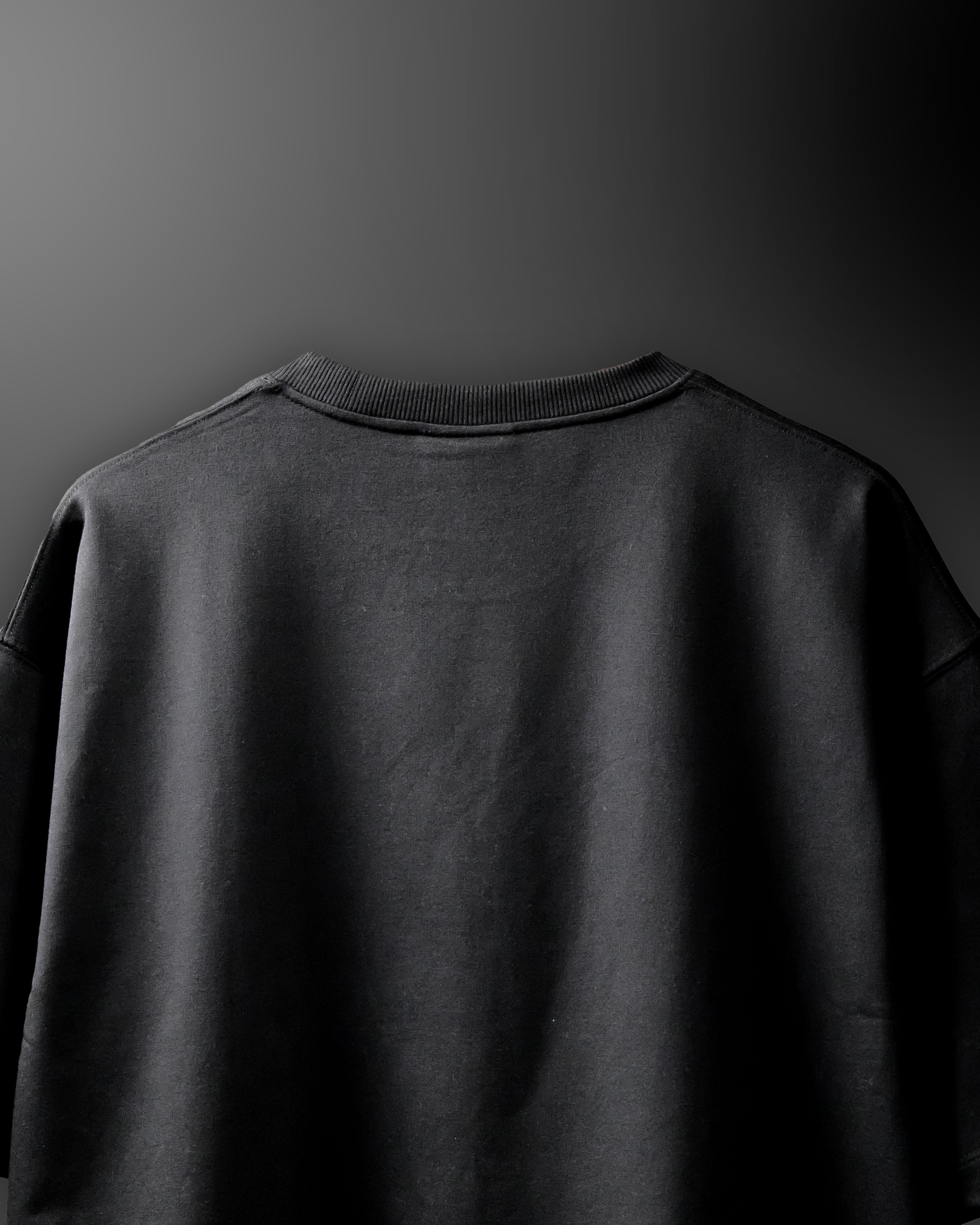 Drop Shoulder Black T-shirt