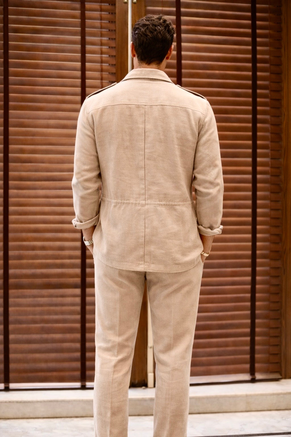 Linen Shacket - Beige