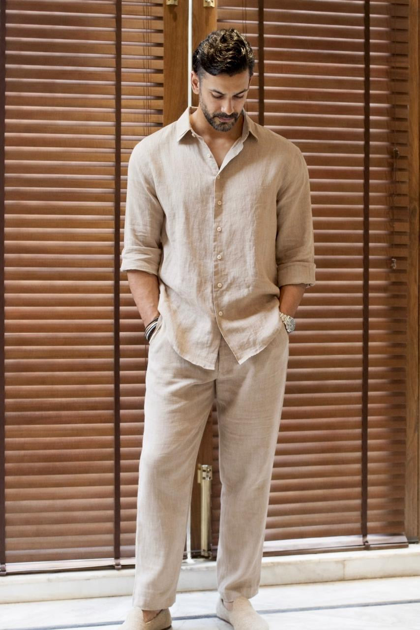 Linen Coord Set - Beige