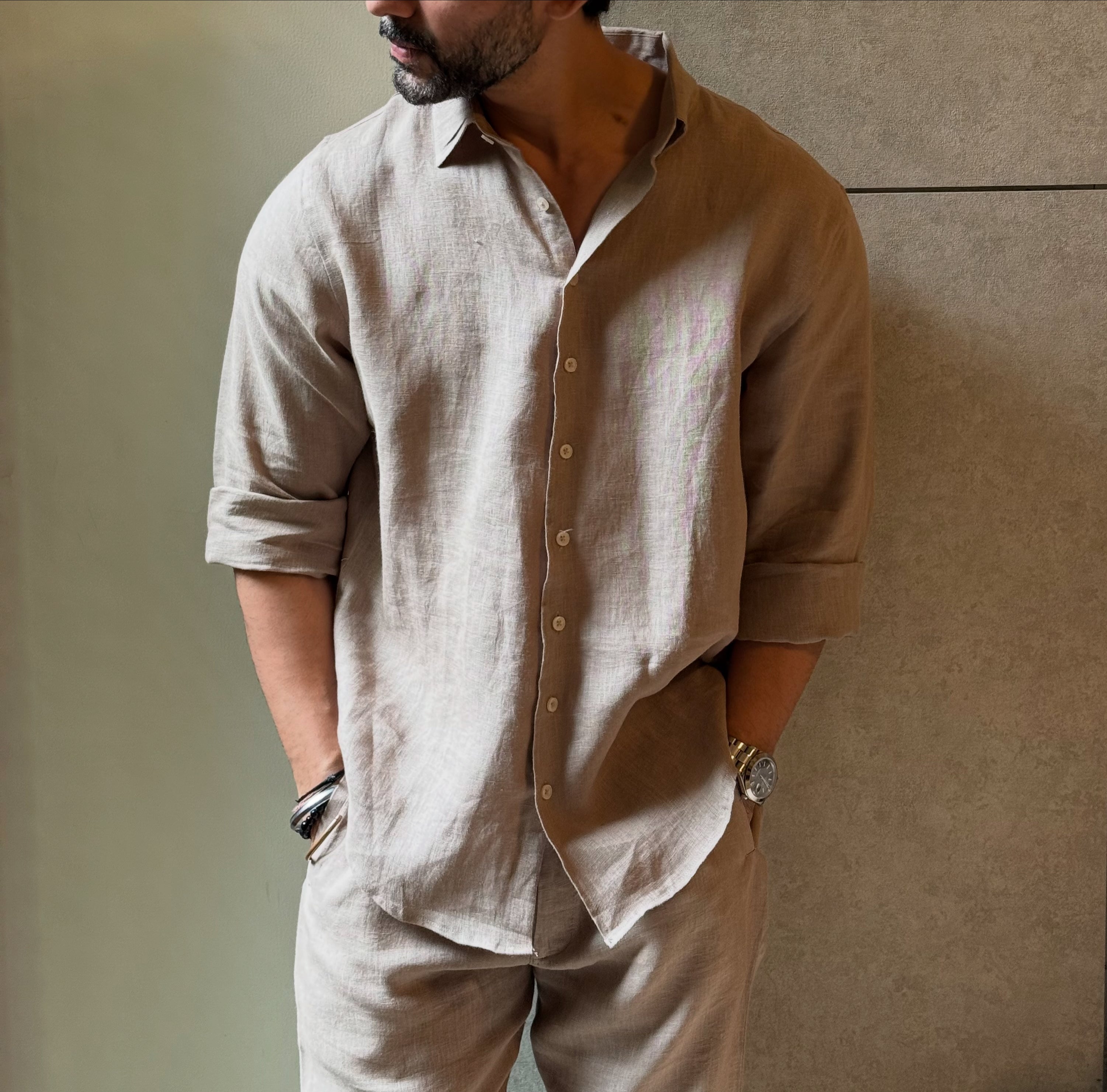 Linen Coord Set - Beige