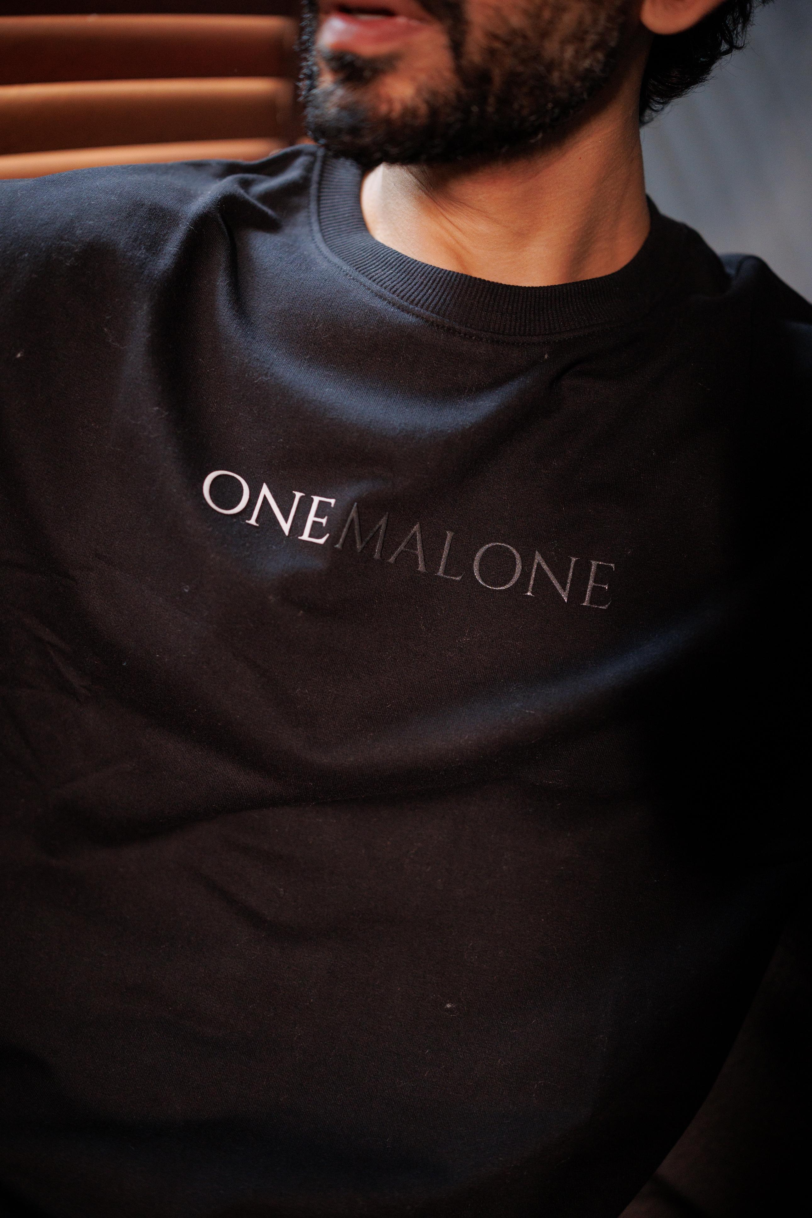 Drop Shoulder Black T-shirt