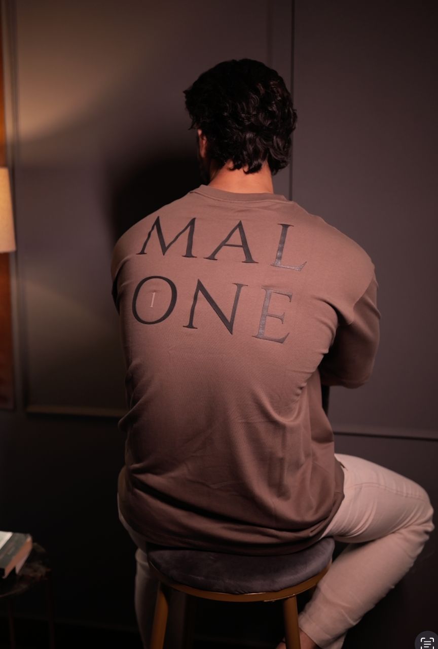 Drop Shoulder Mocha T-shirt