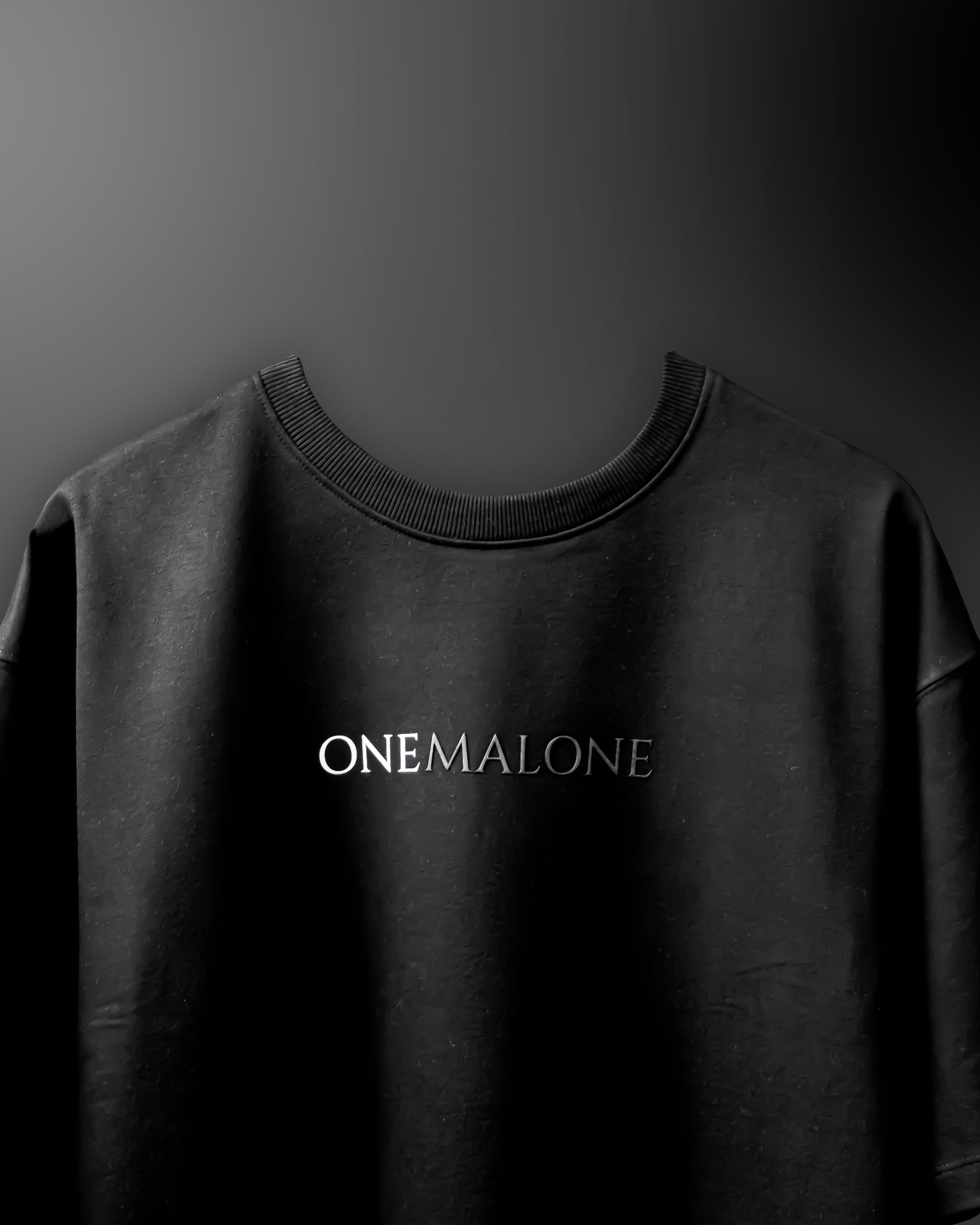 Drop Shoulder Black T-shirt